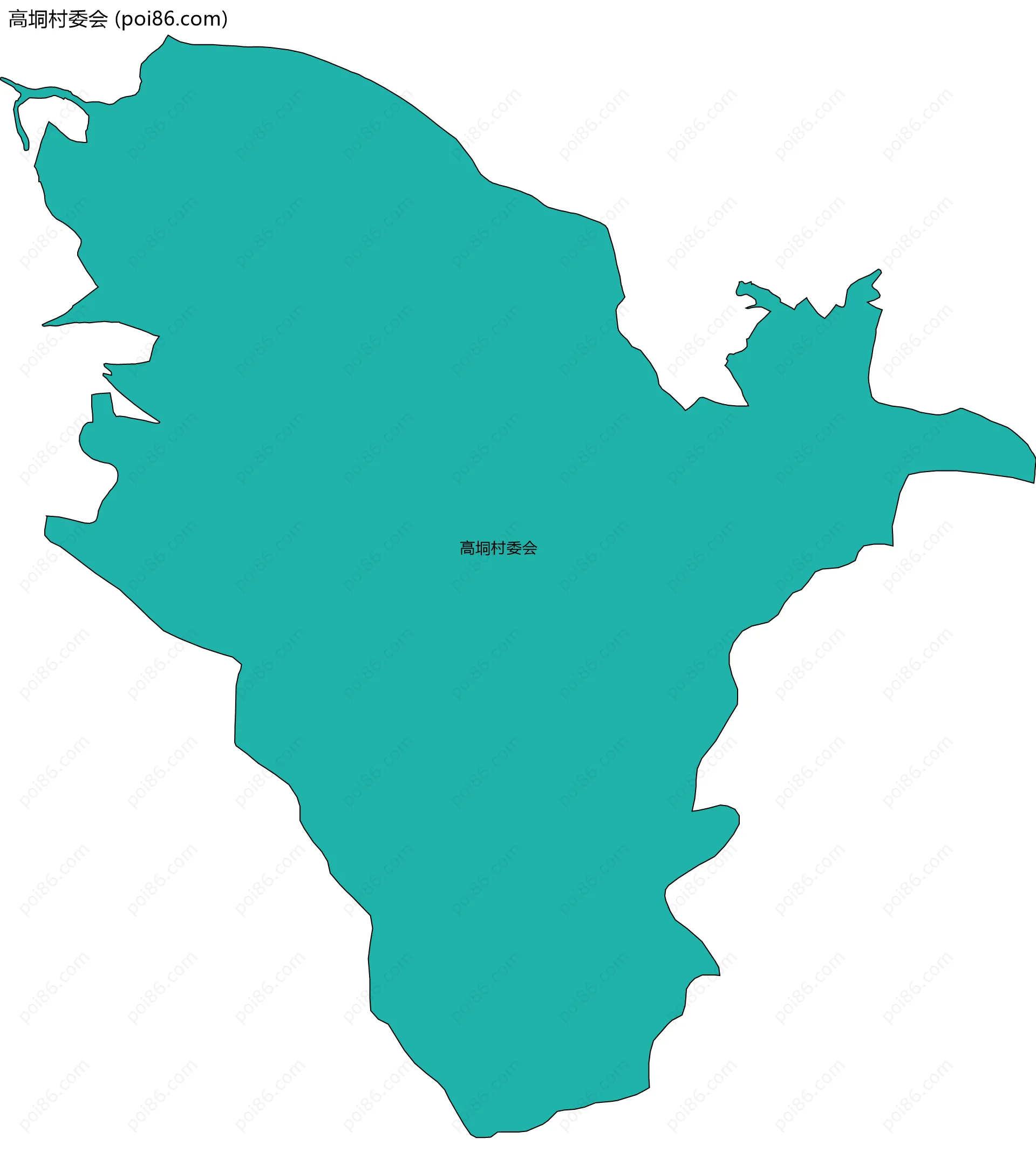 高垌村委会边界地图