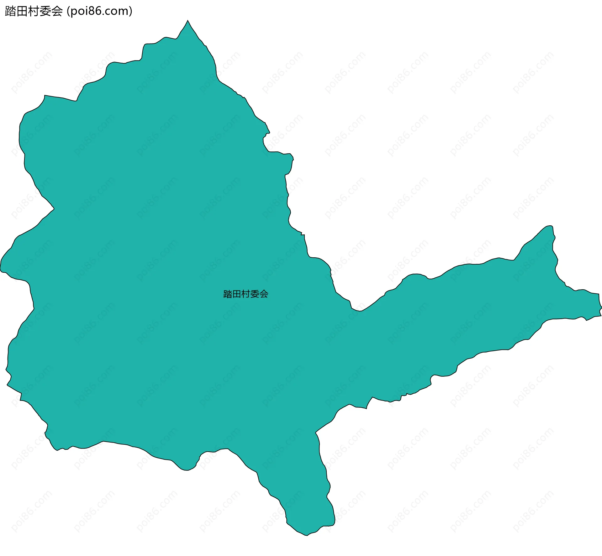 踏田村委会边界地图