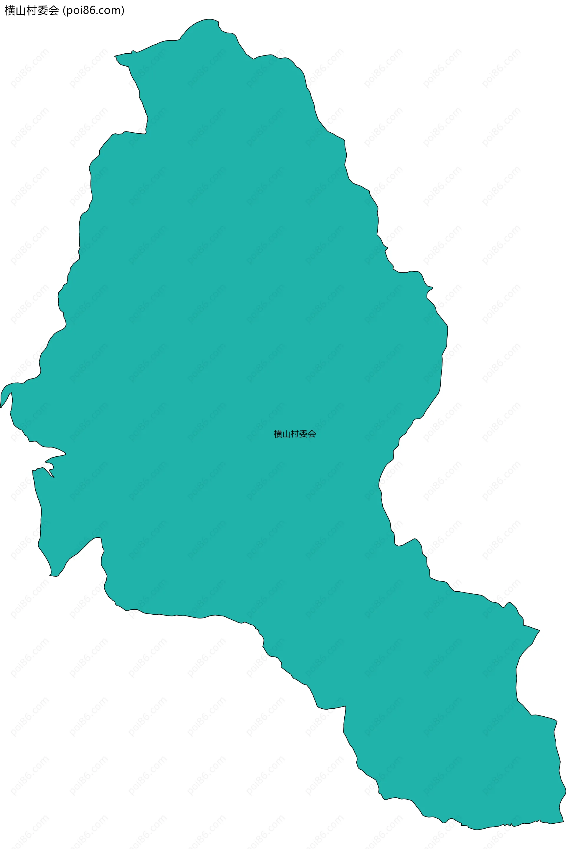 横山村委会边界地图