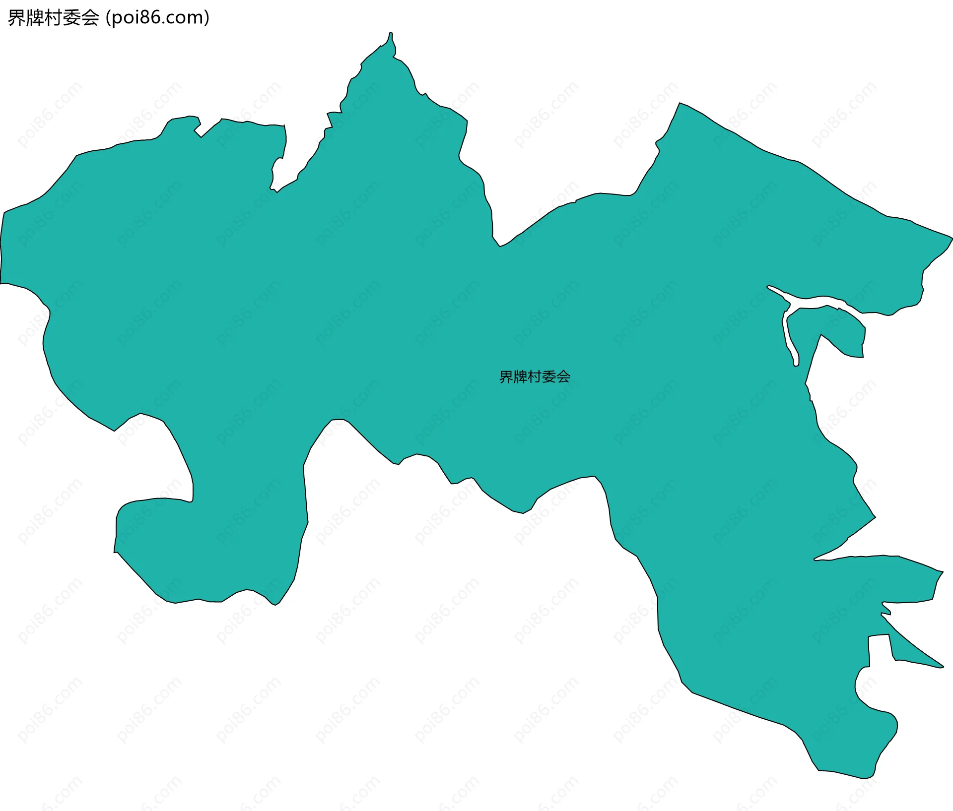 界牌村委会边界地图