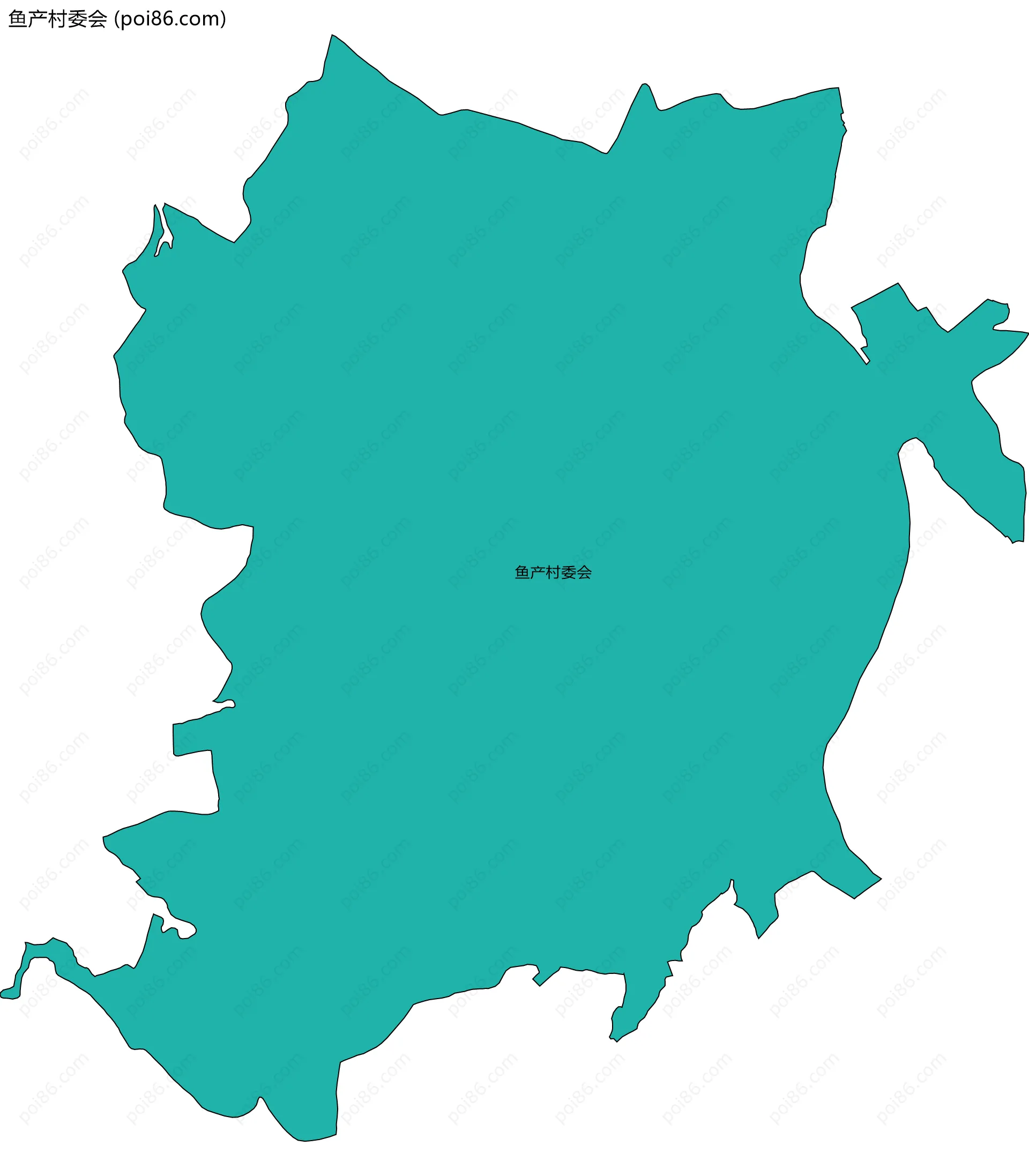 鱼产村委会边界地图