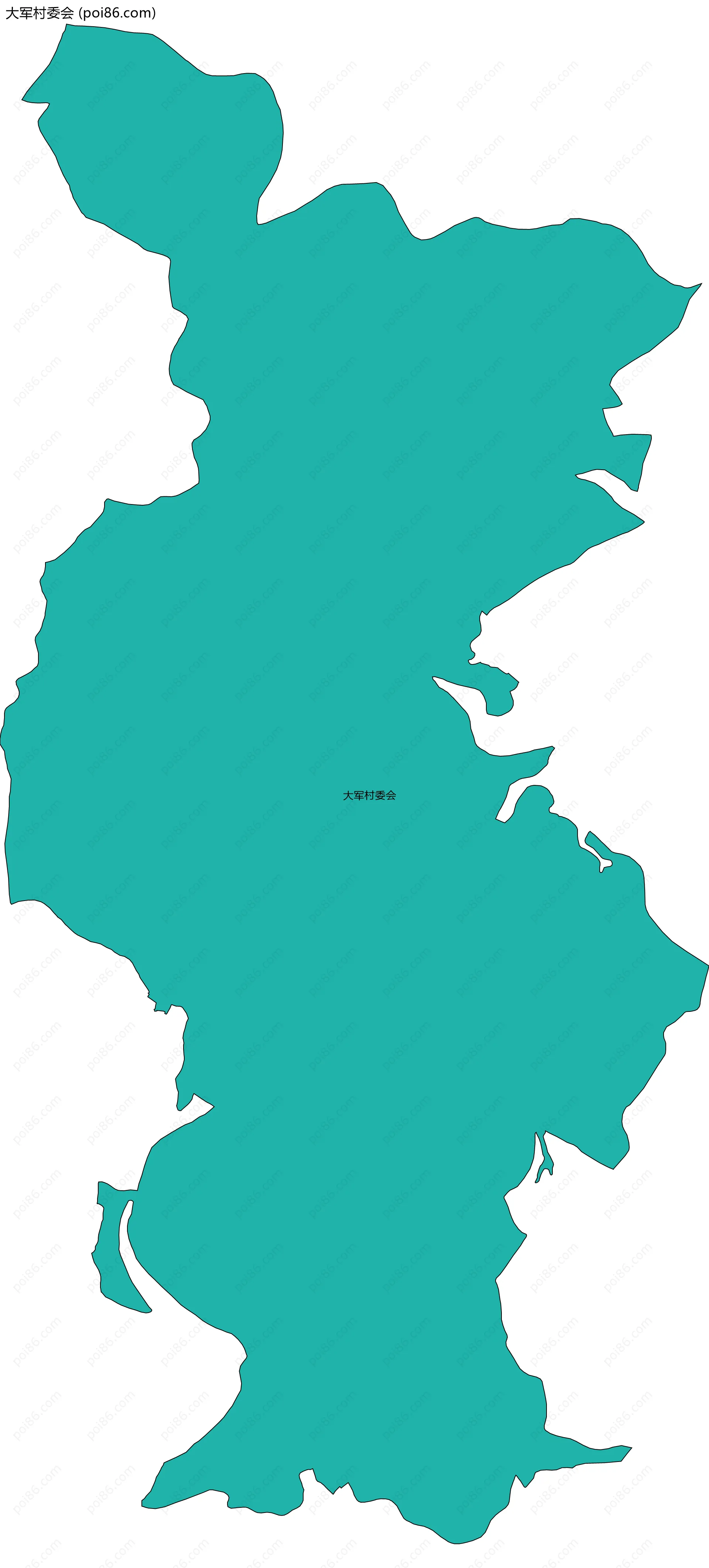 大军村委会边界地图