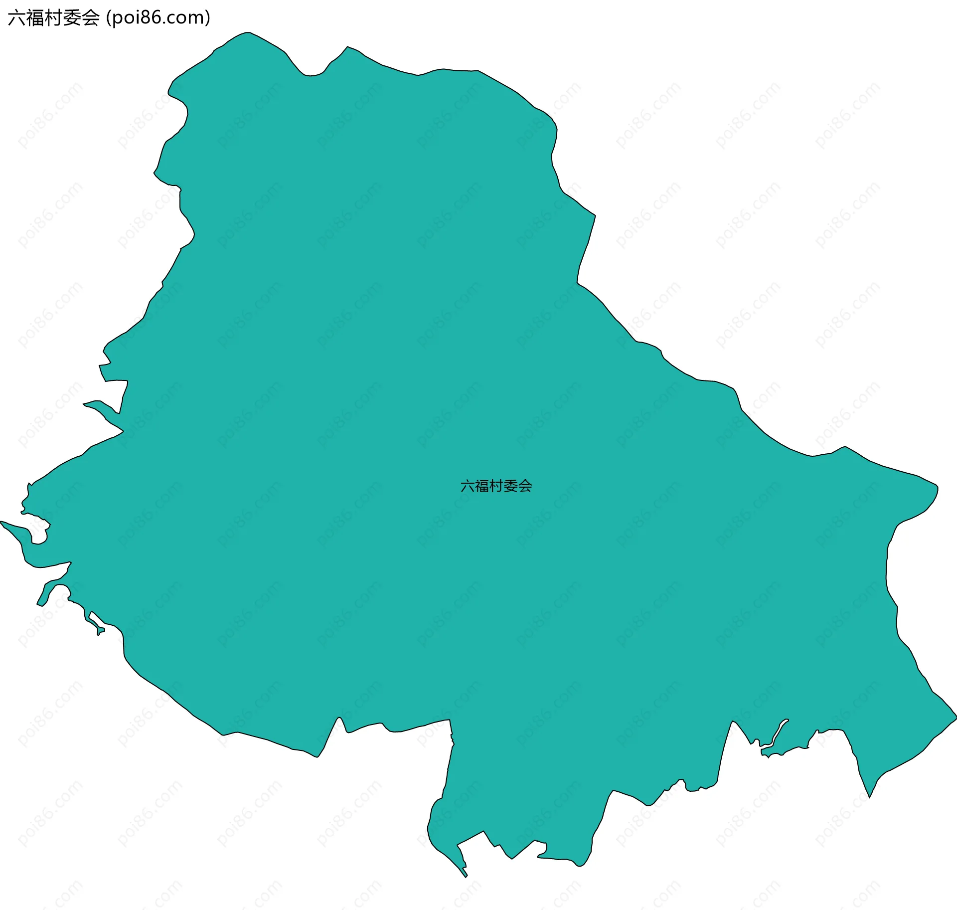 六福村委会边界地图