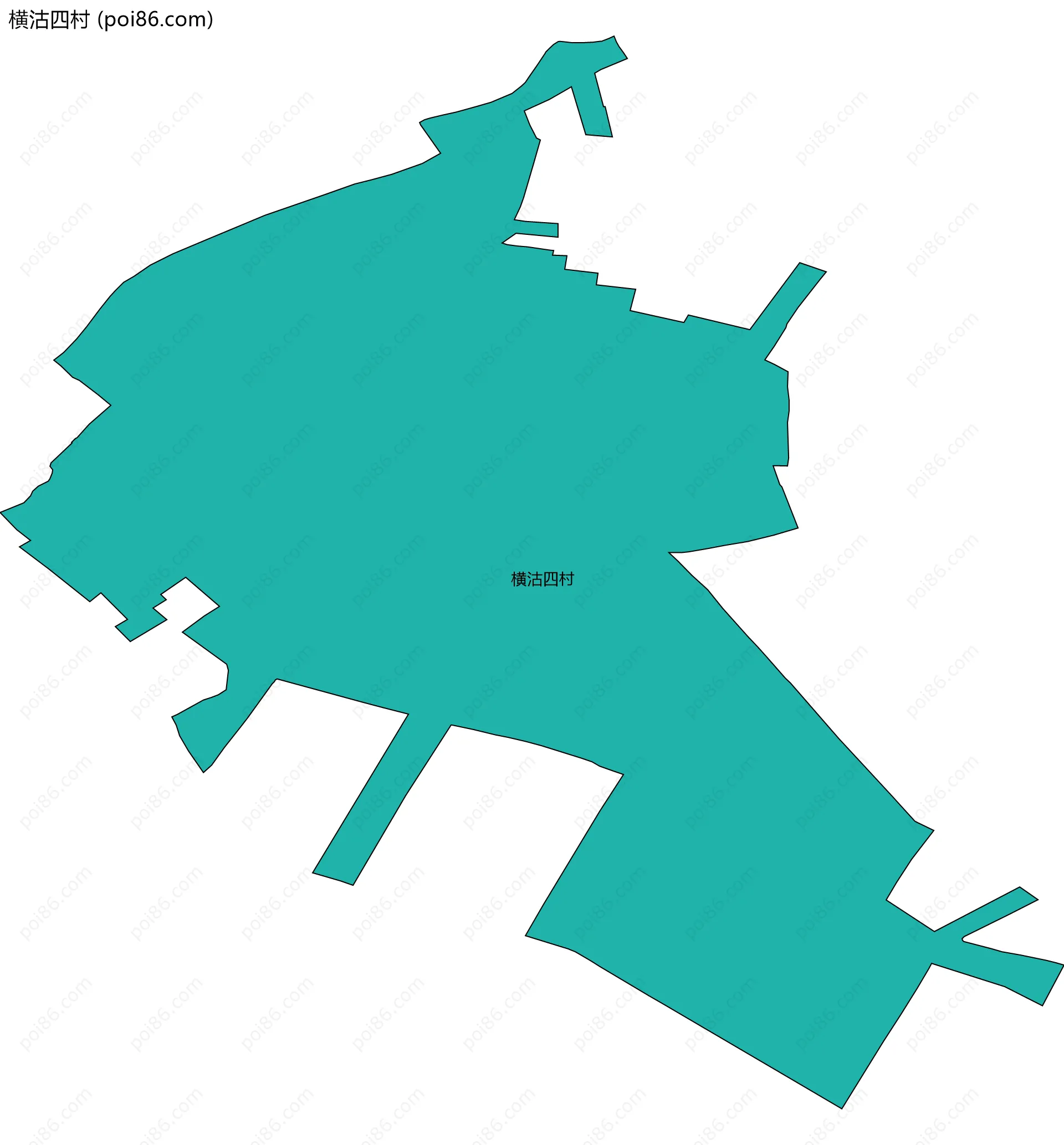 横沽四村边界地图