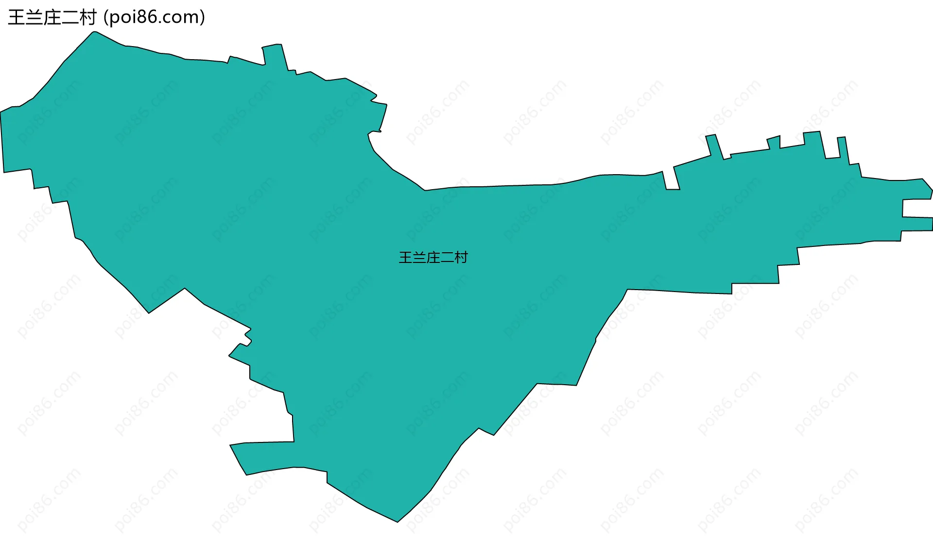王兰庄二村边界地图