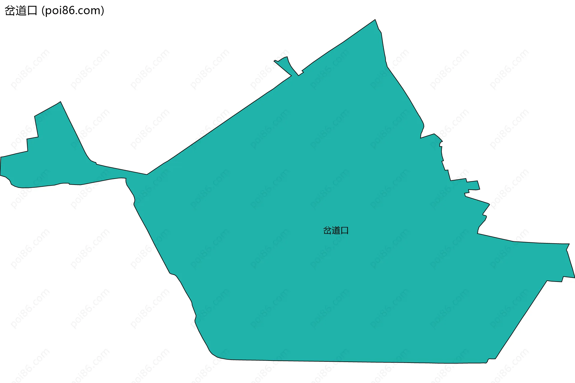 岔道口边界地图