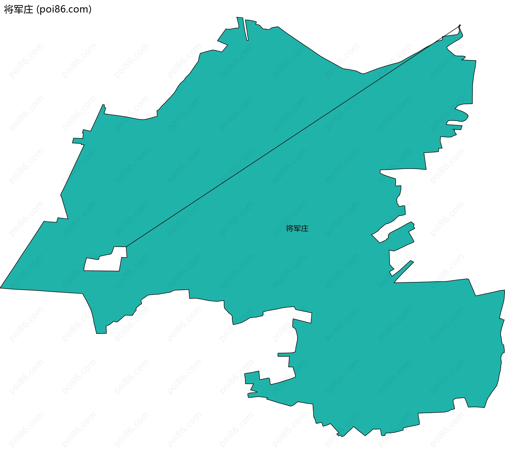将军庄边界地图