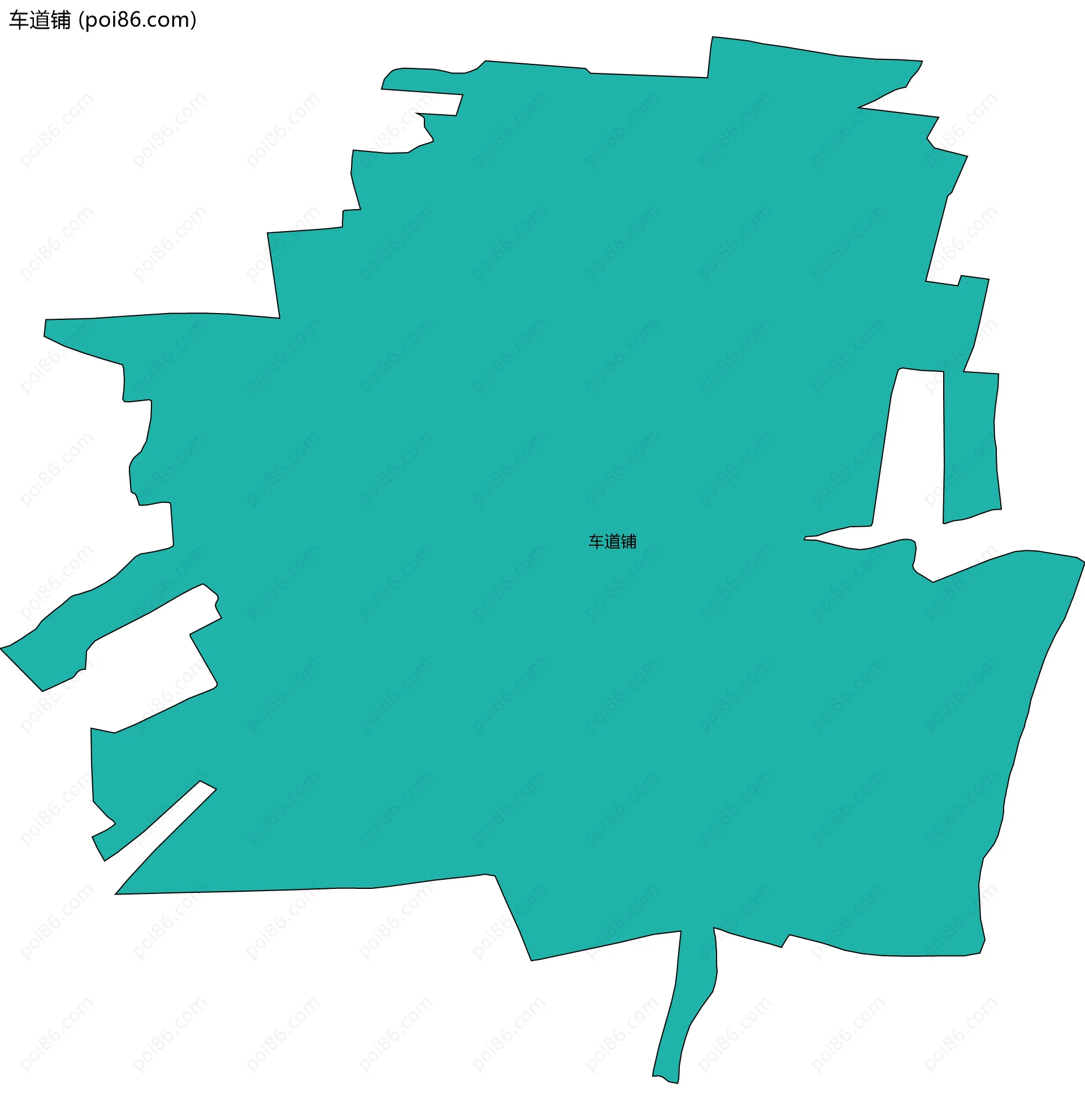 车道铺边界地图