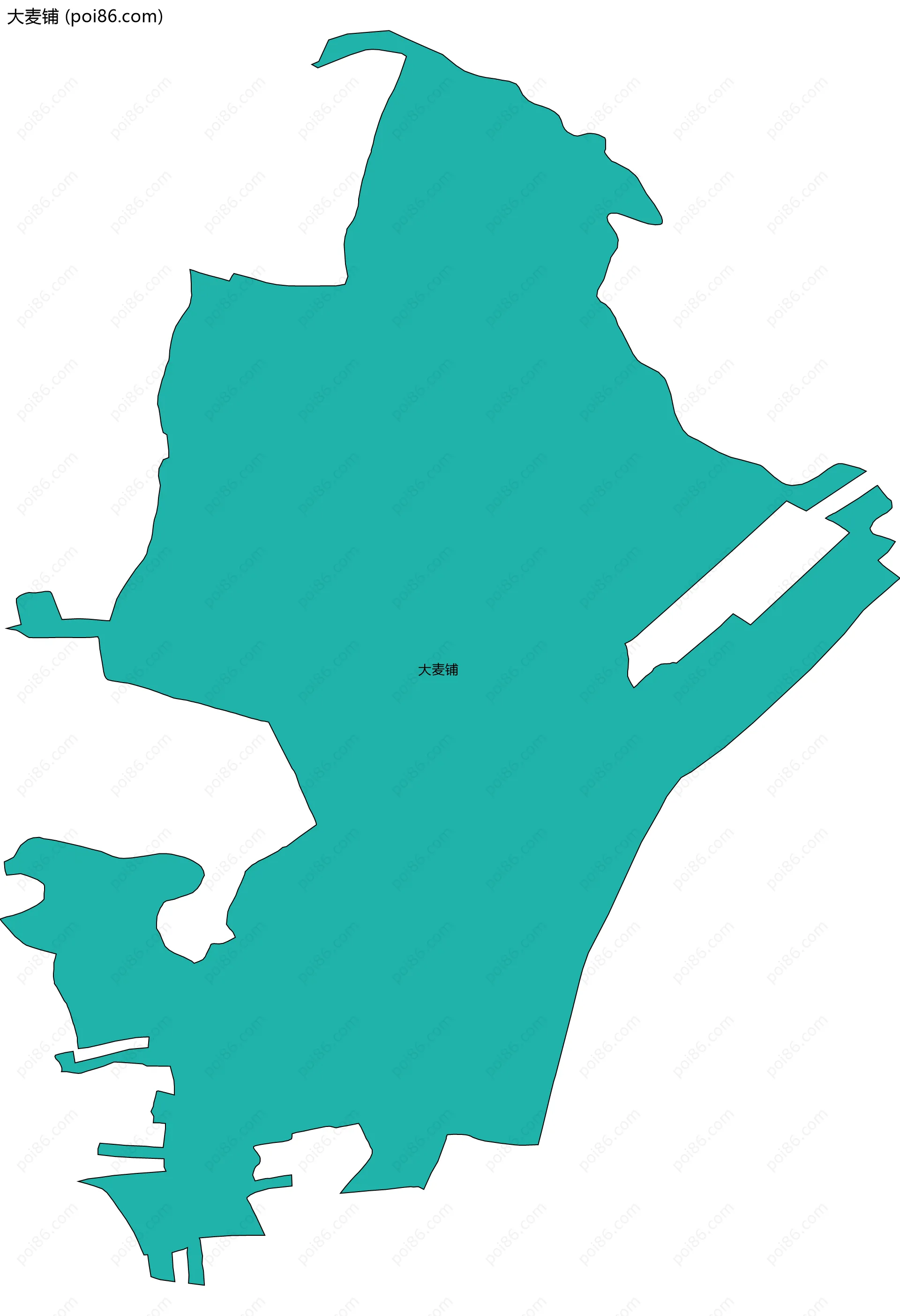 大麦铺边界地图