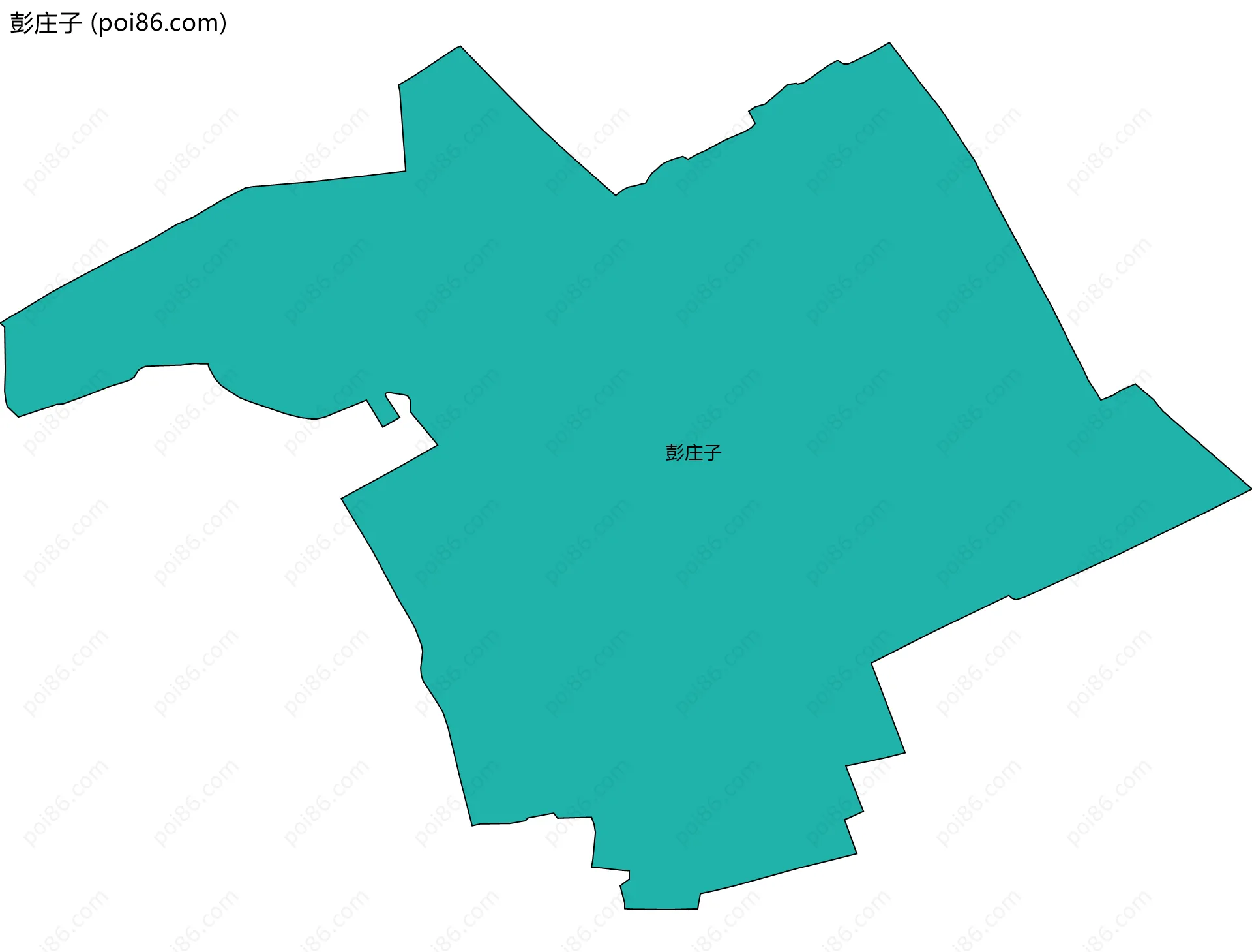 彭庄子边界地图