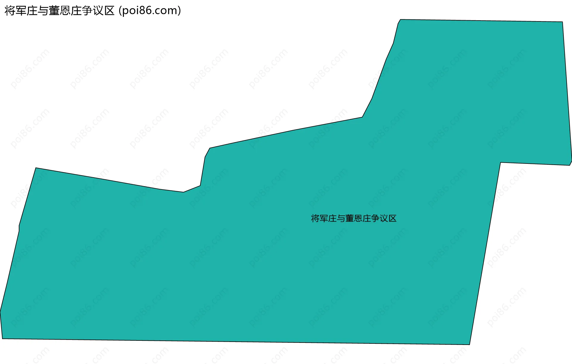 将军庄与董恩庄争议区边界地图