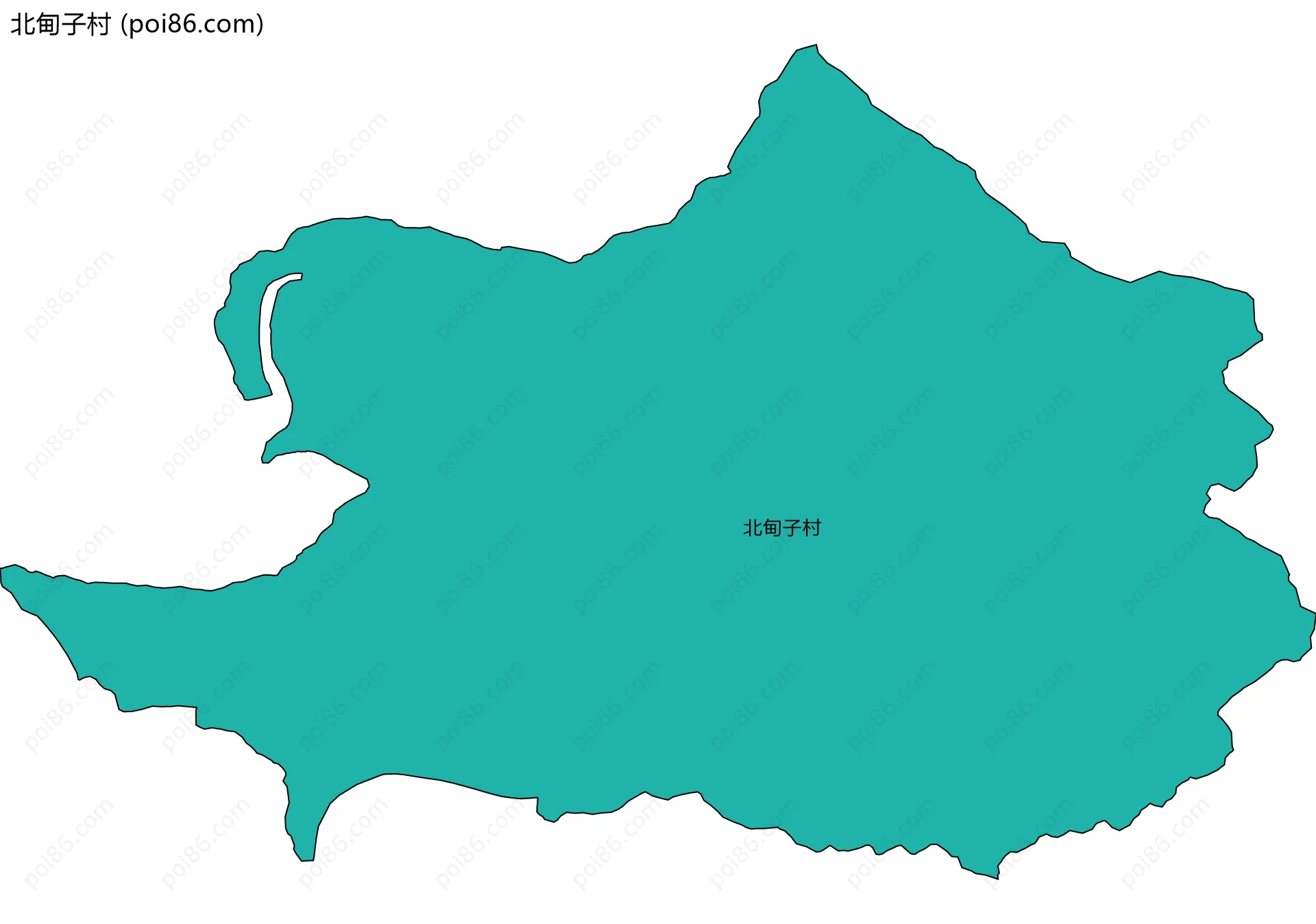 北甸子村边界地图