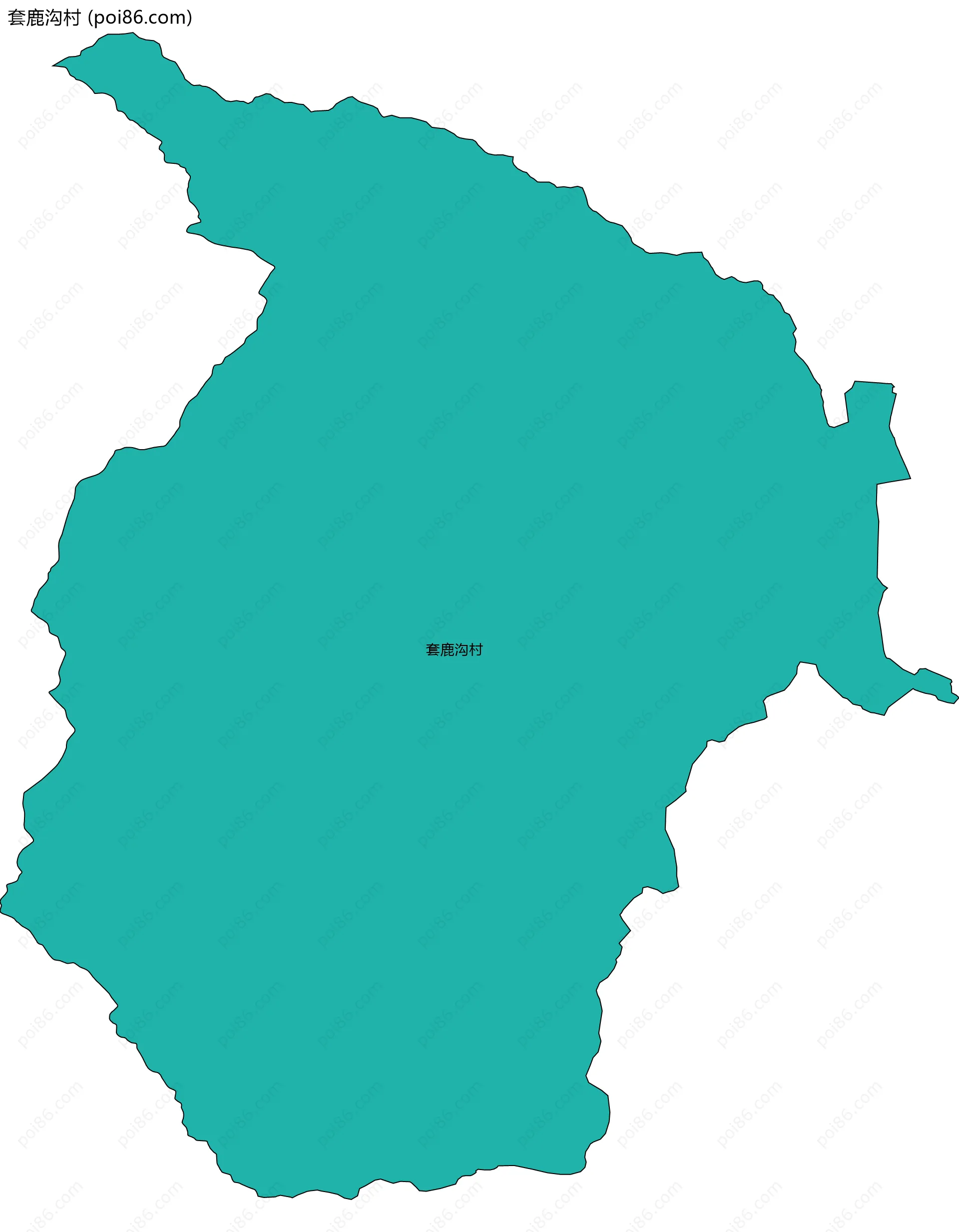 套鹿沟村边界地图