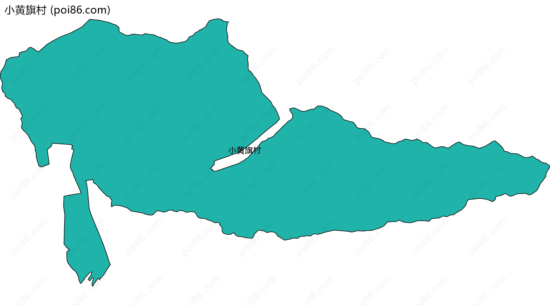 小黄旗村边界地图