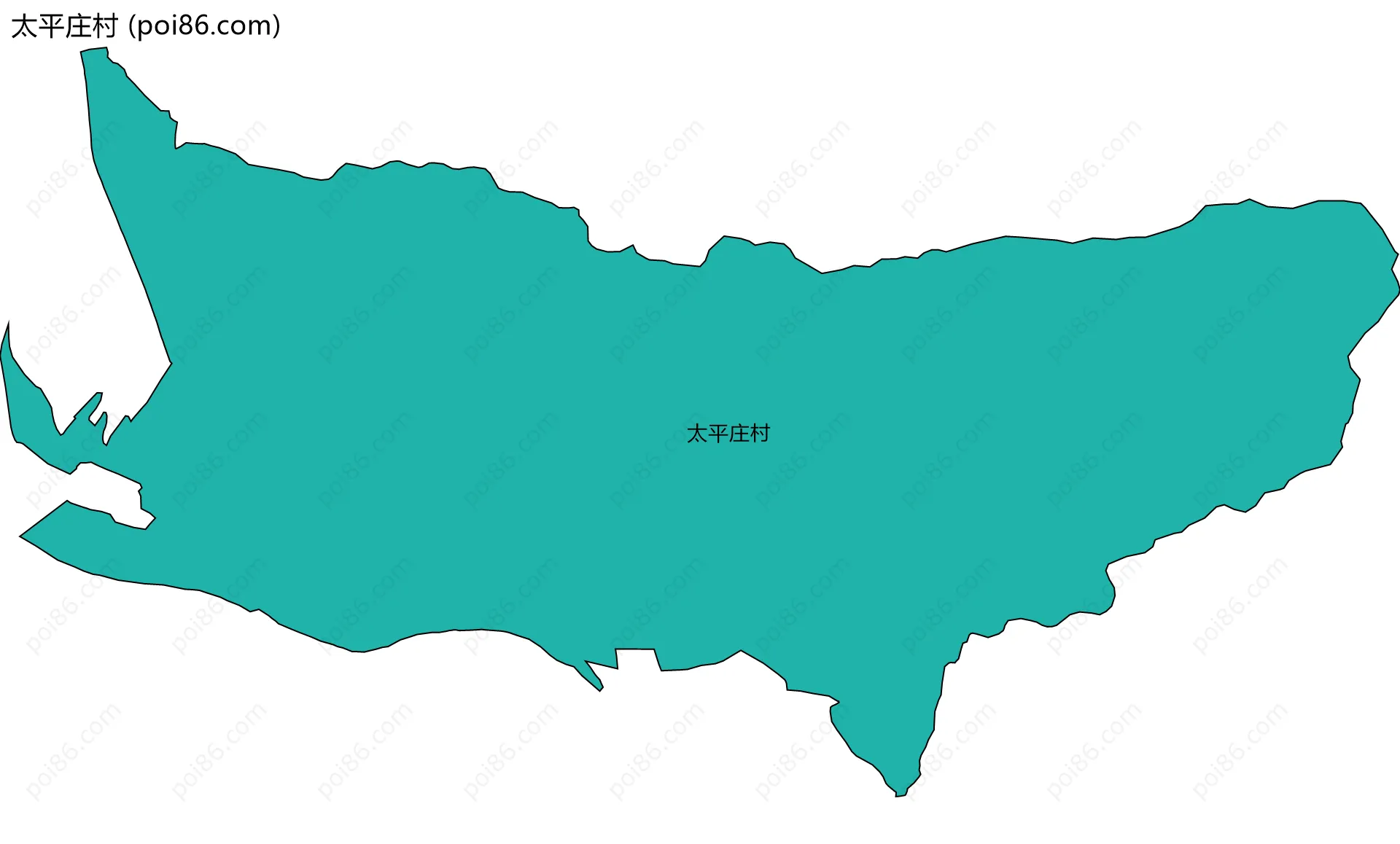 太平庄村边界地图