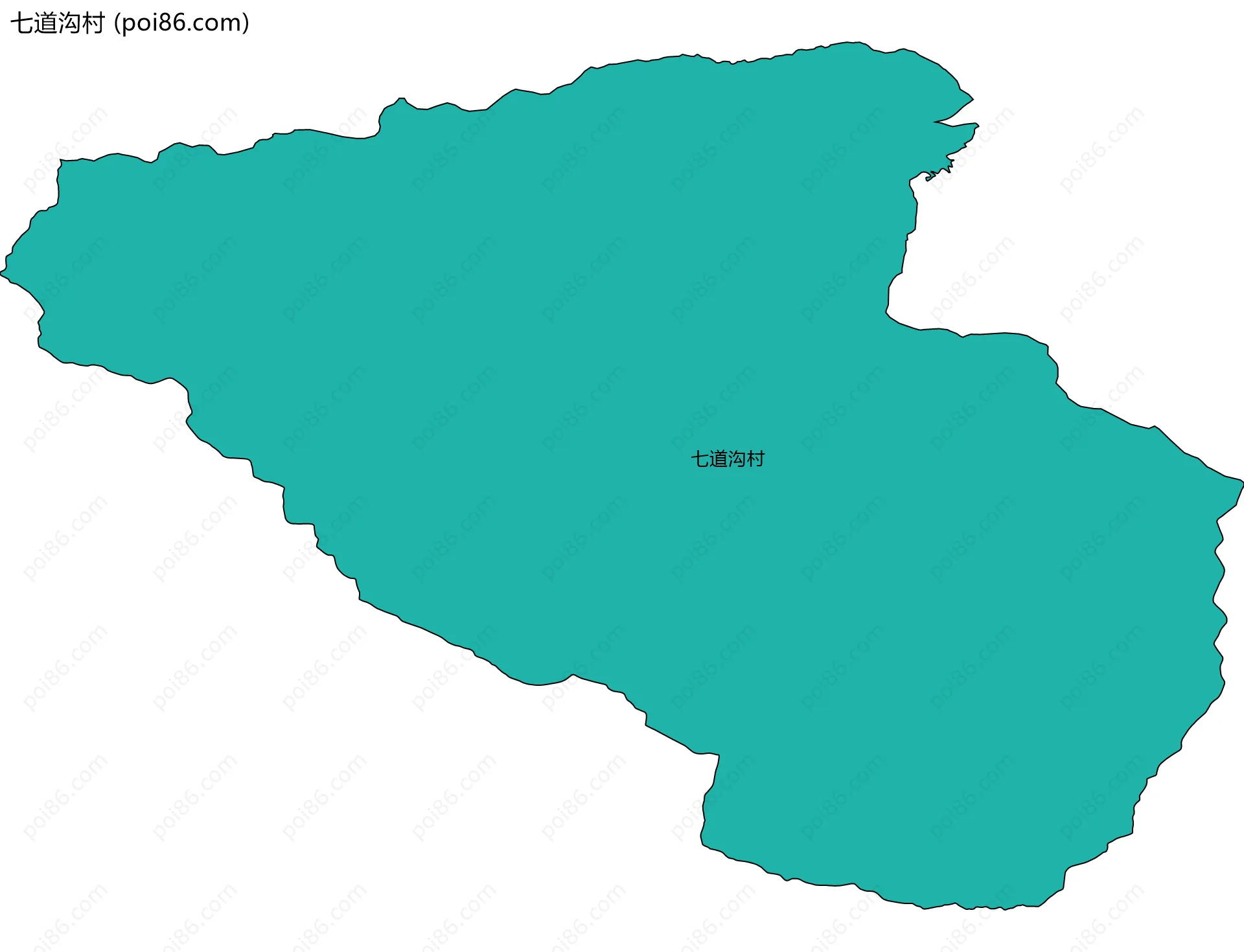 七道沟村边界地图