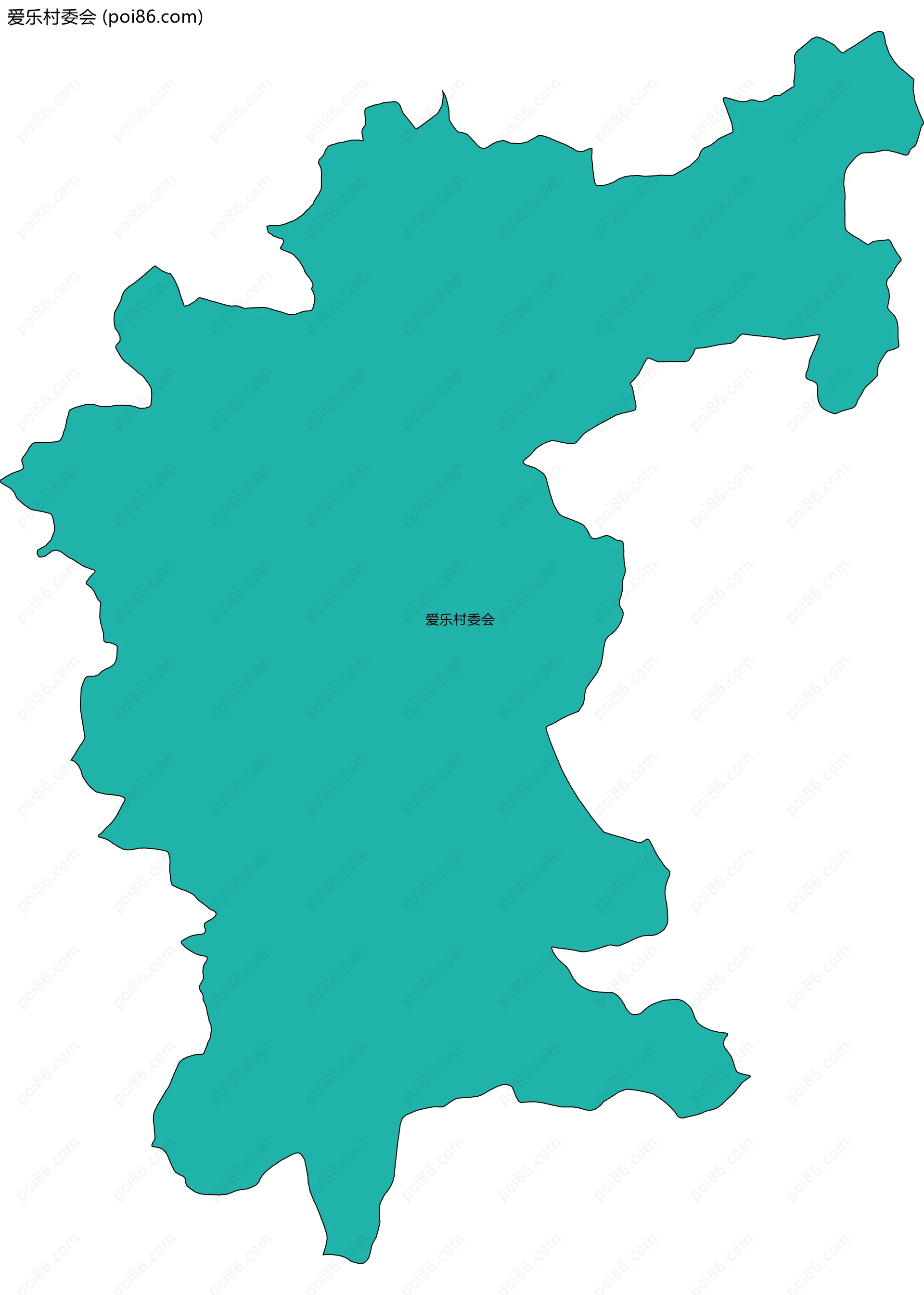 爱乐村委会边界地图