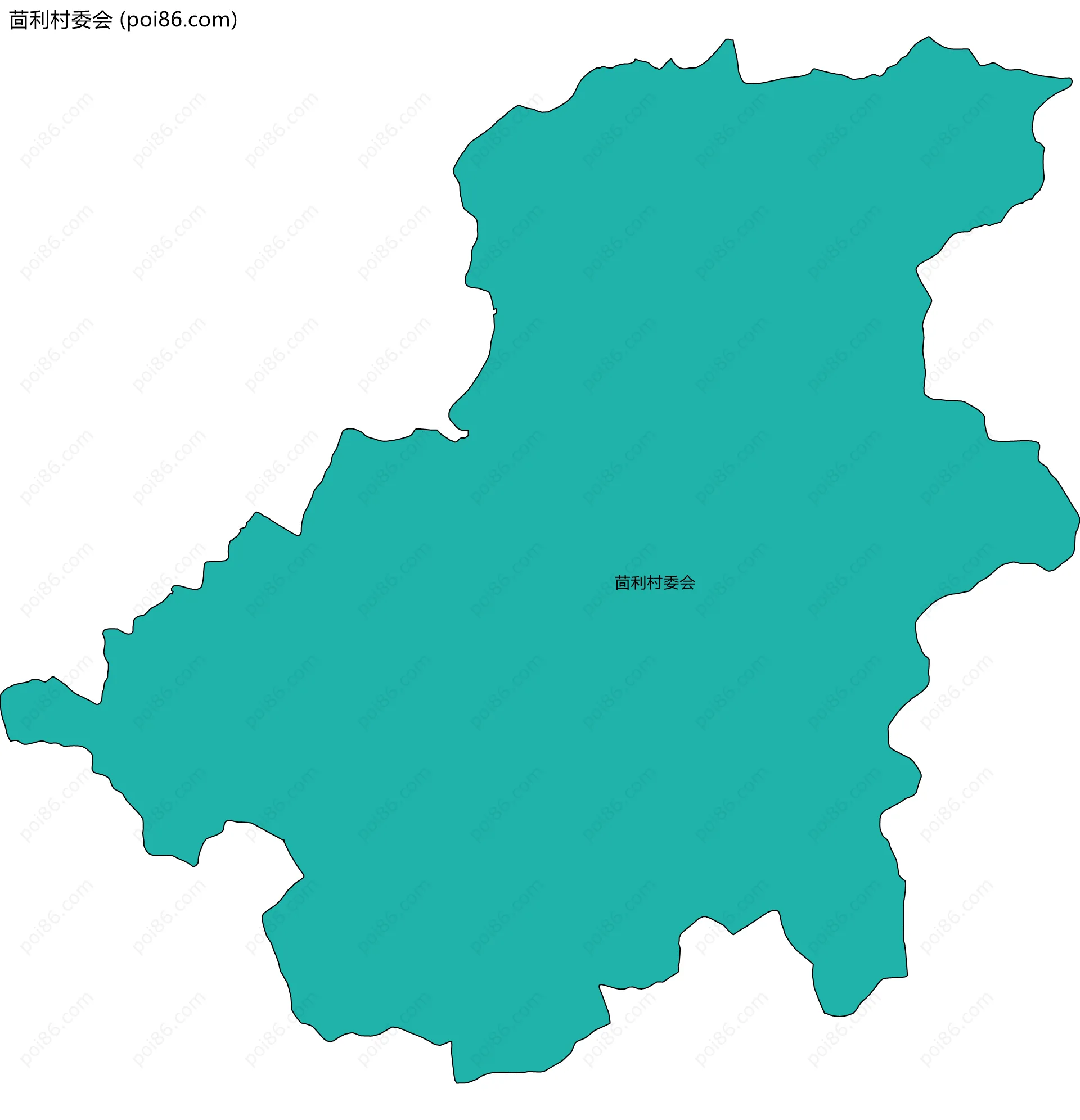 茴利村委会边界地图