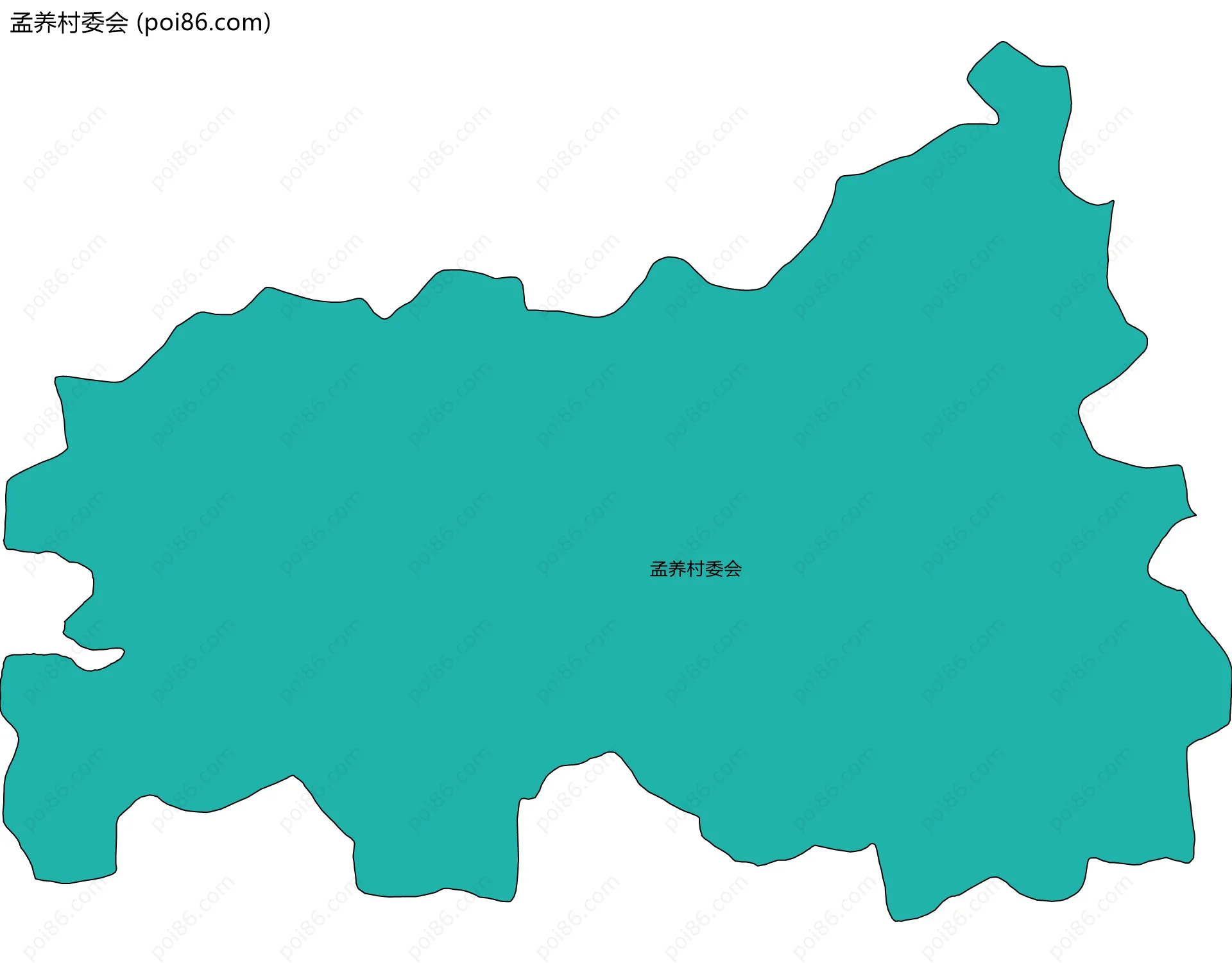 孟养村委会边界地图