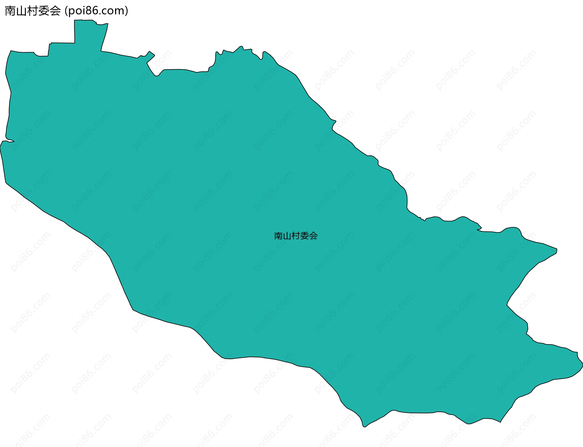 南山村委会边界地图