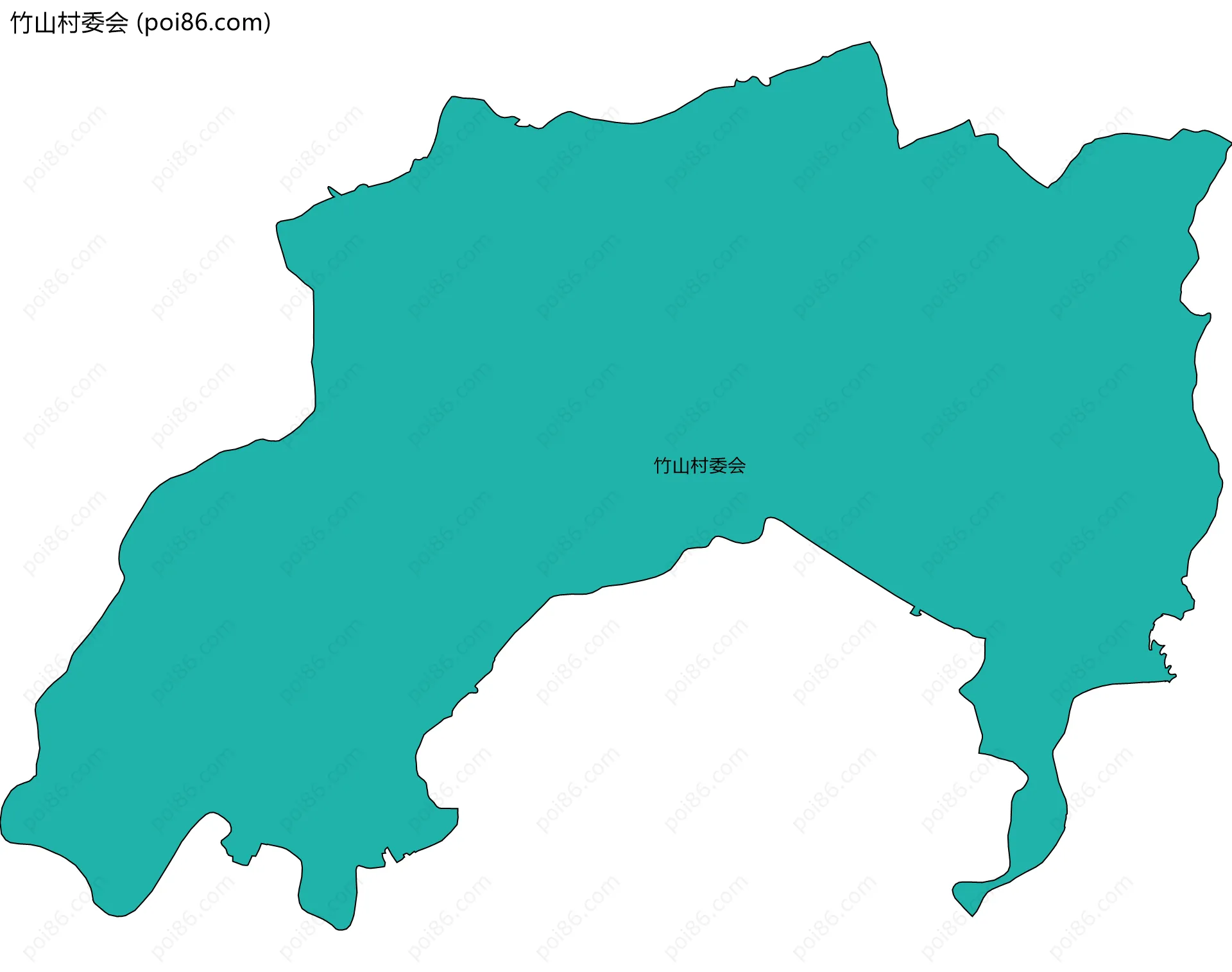 竹山村委会边界地图