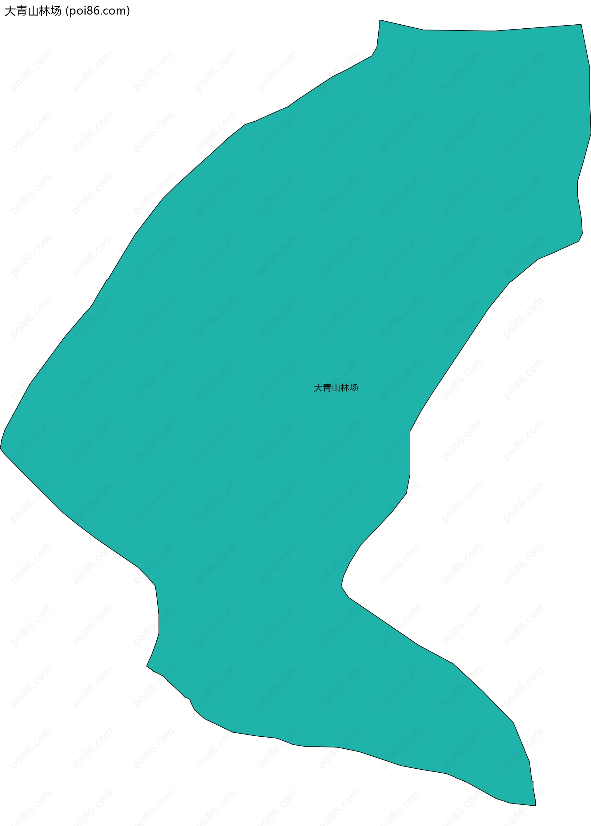 大青山林场边界地图