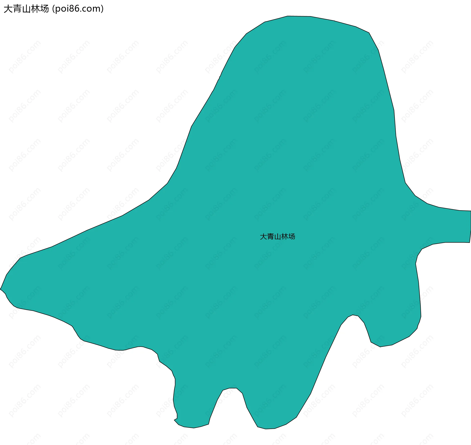 大青山林场边界地图