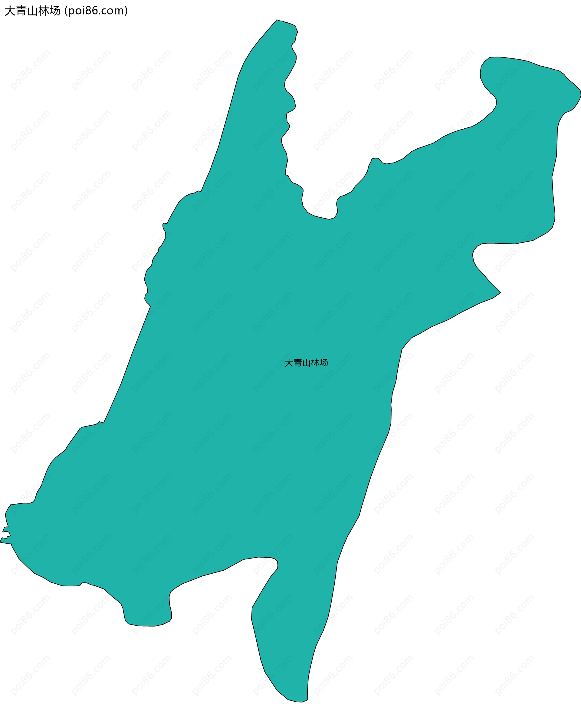 大青山林场边界地图