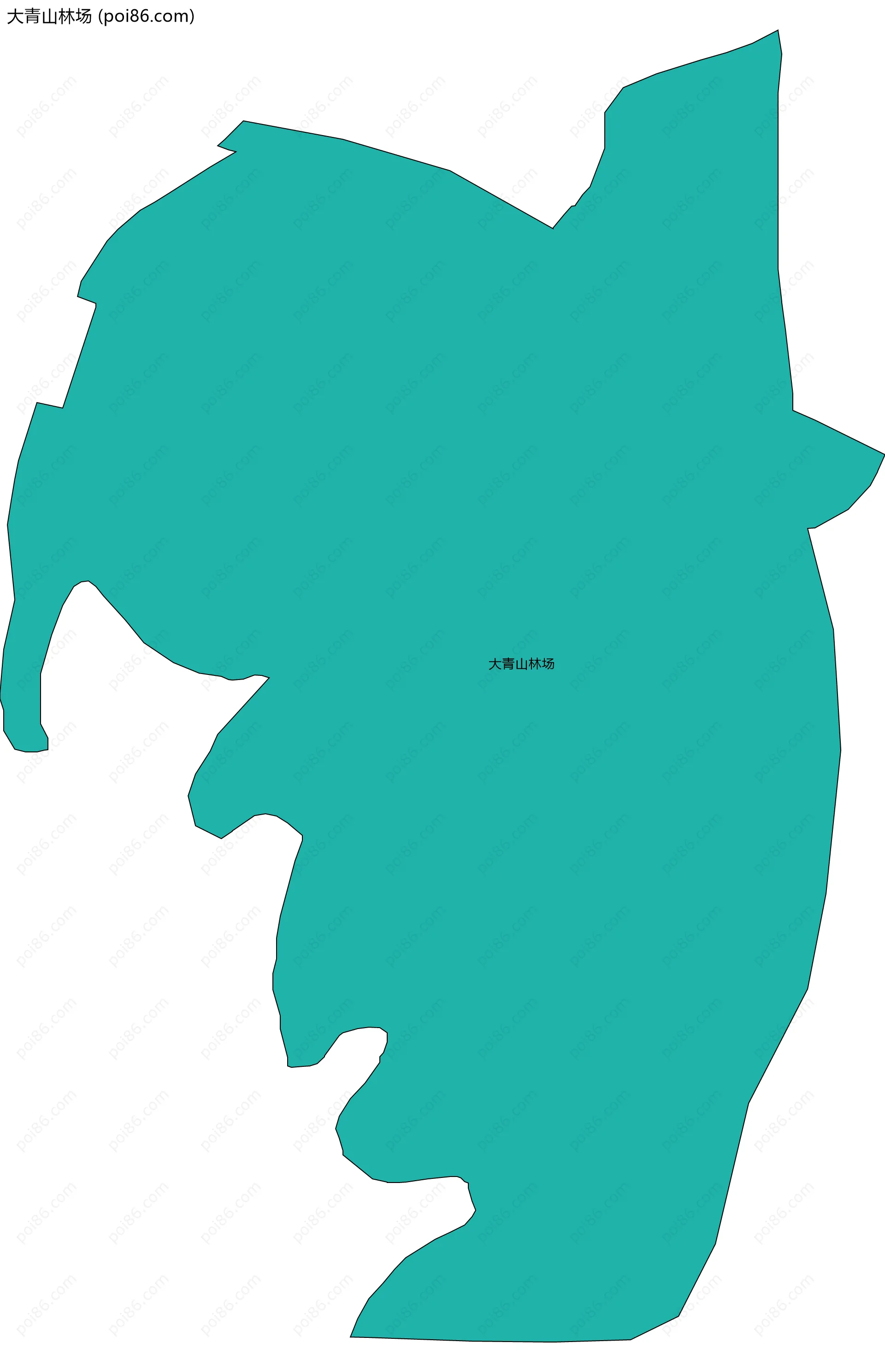 大青山林场边界地图