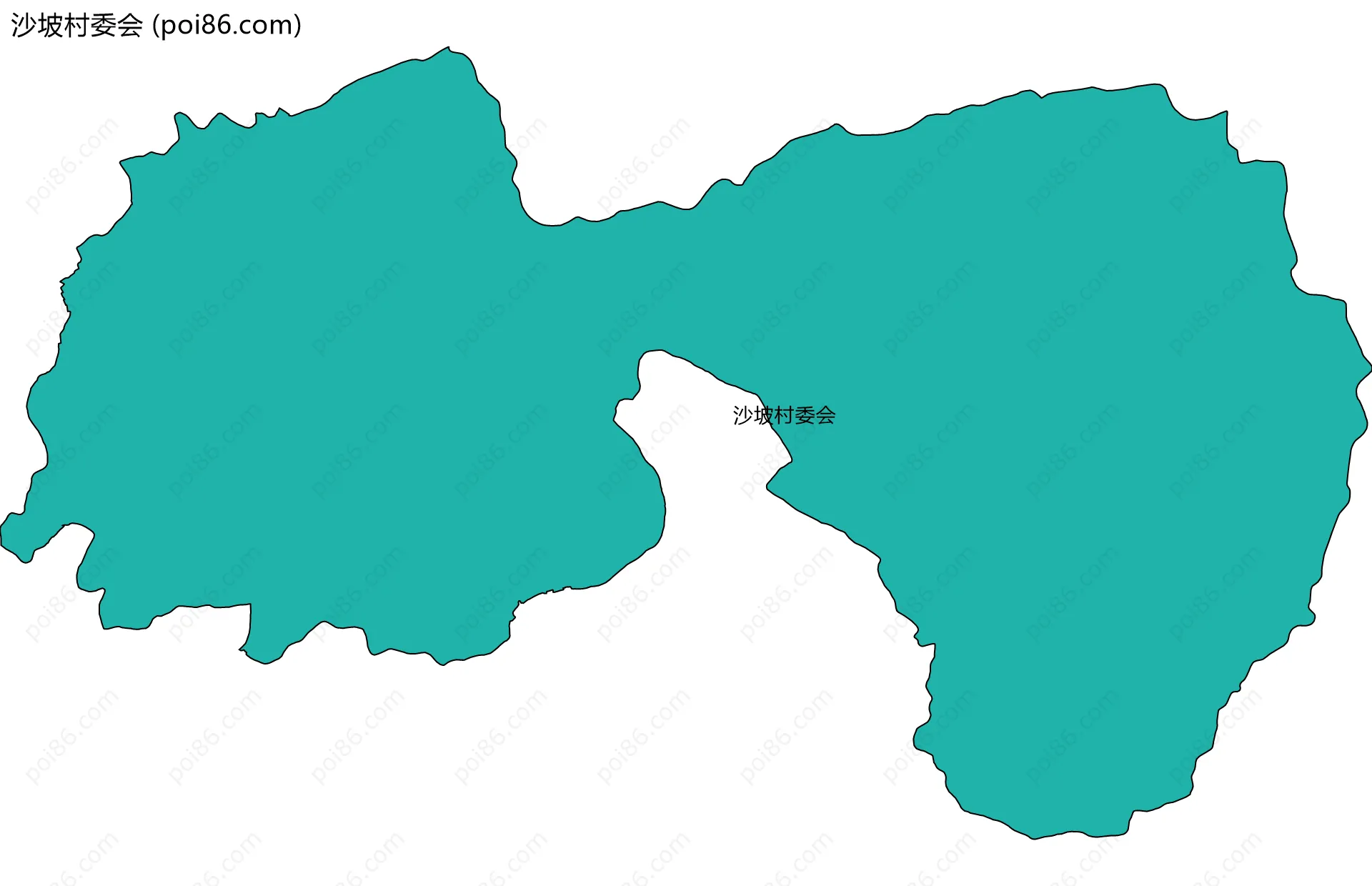 沙坡村委会边界地图