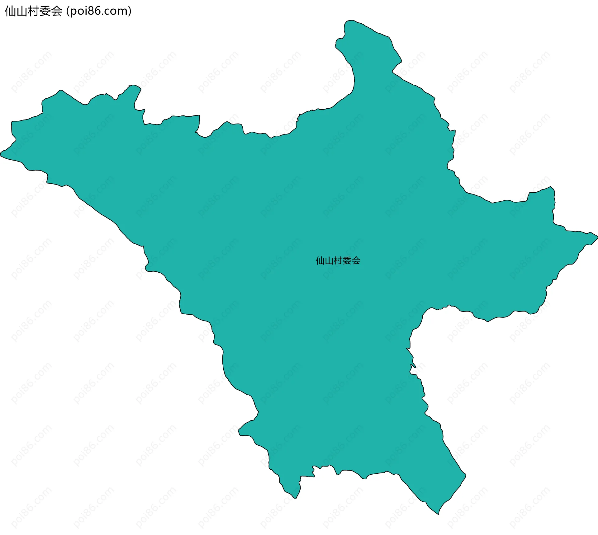 仙山村委会边界地图