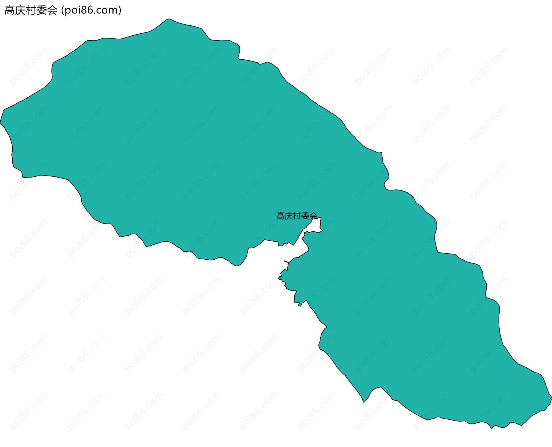 高庆村委会边界地图