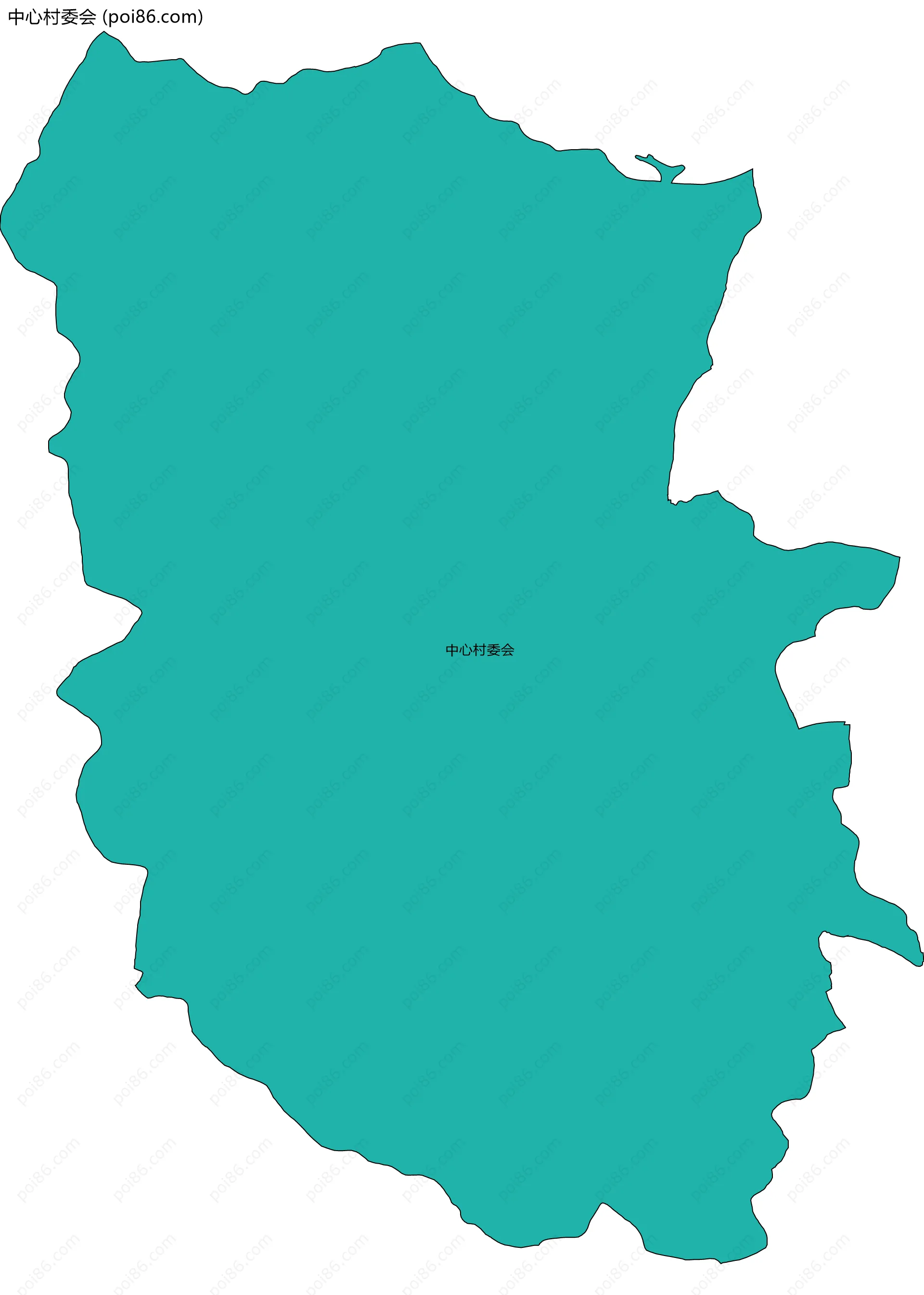 中心村委会边界地图