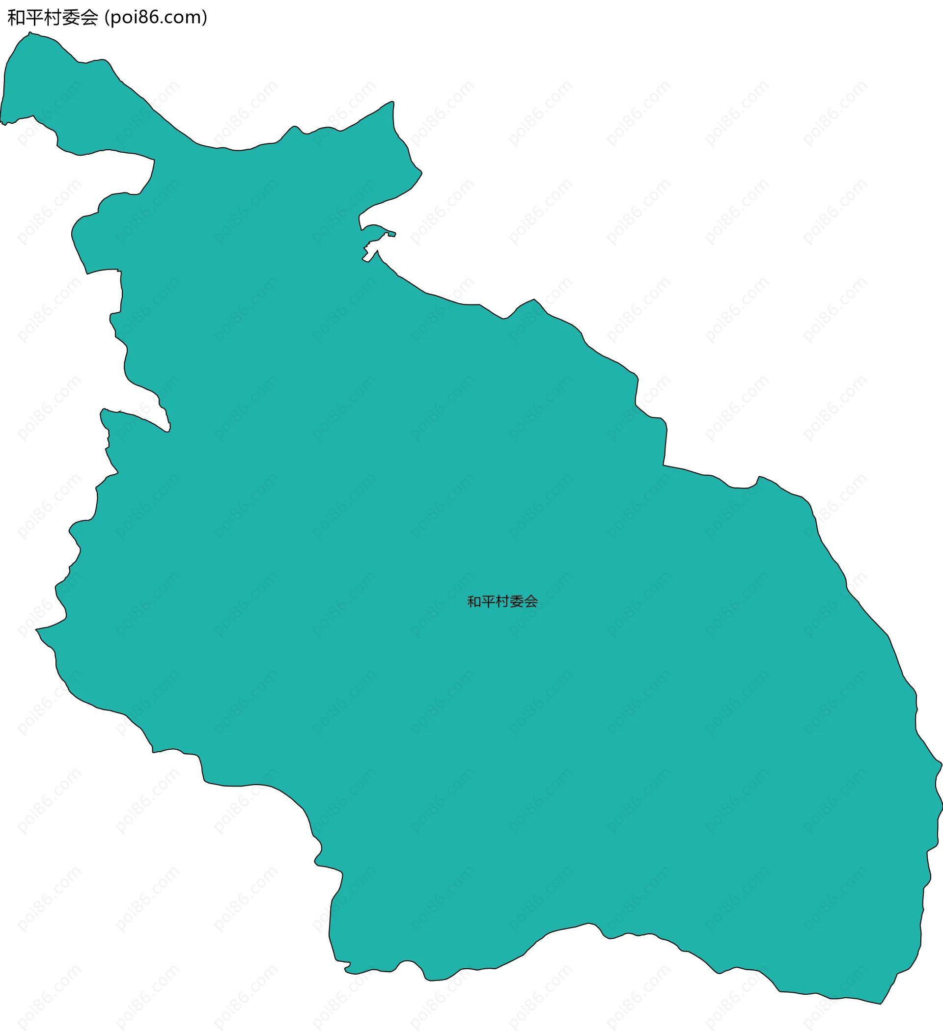 和平村委会边界地图