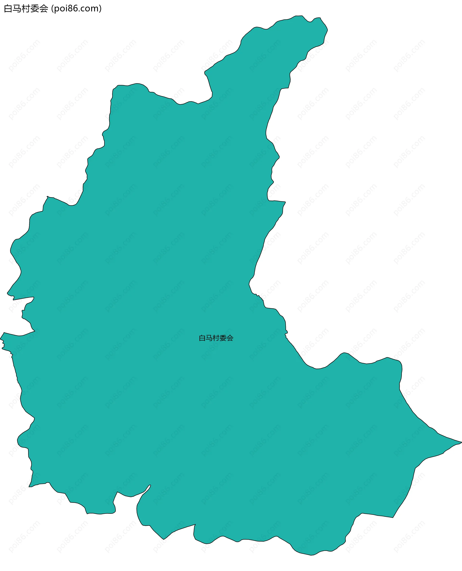 白马村委会边界地图