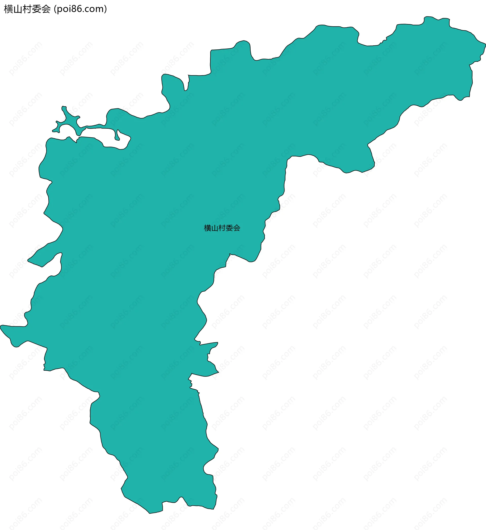 横山村委会边界地图