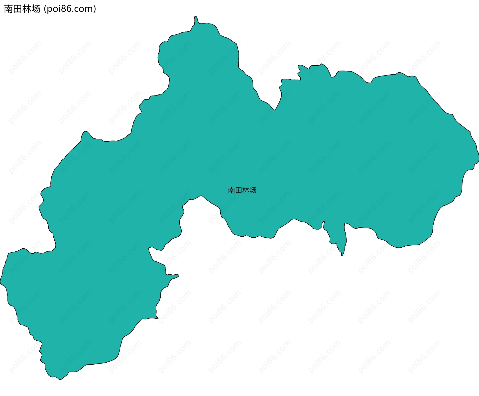 南田林场边界地图