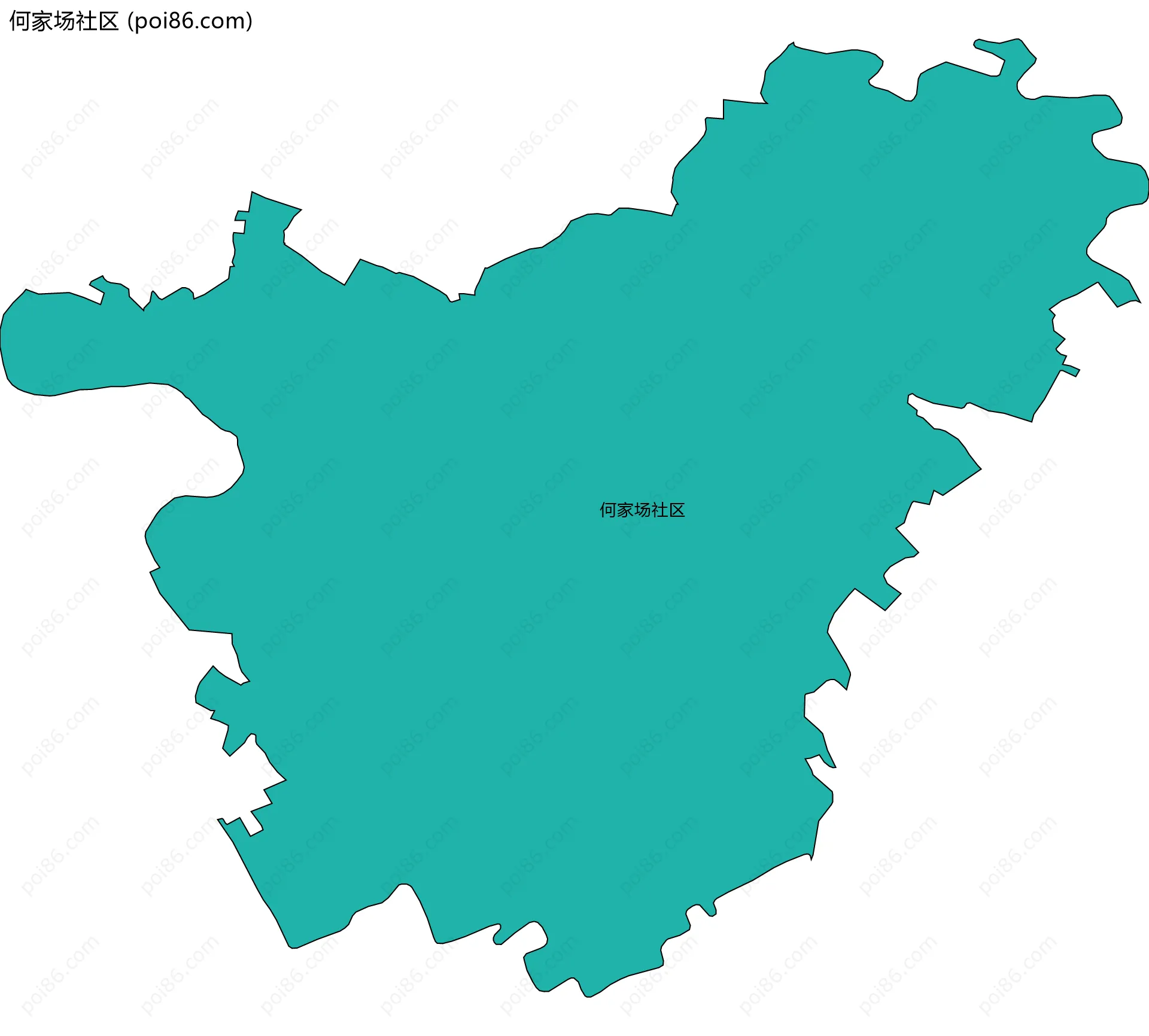 何家场社区边界地图