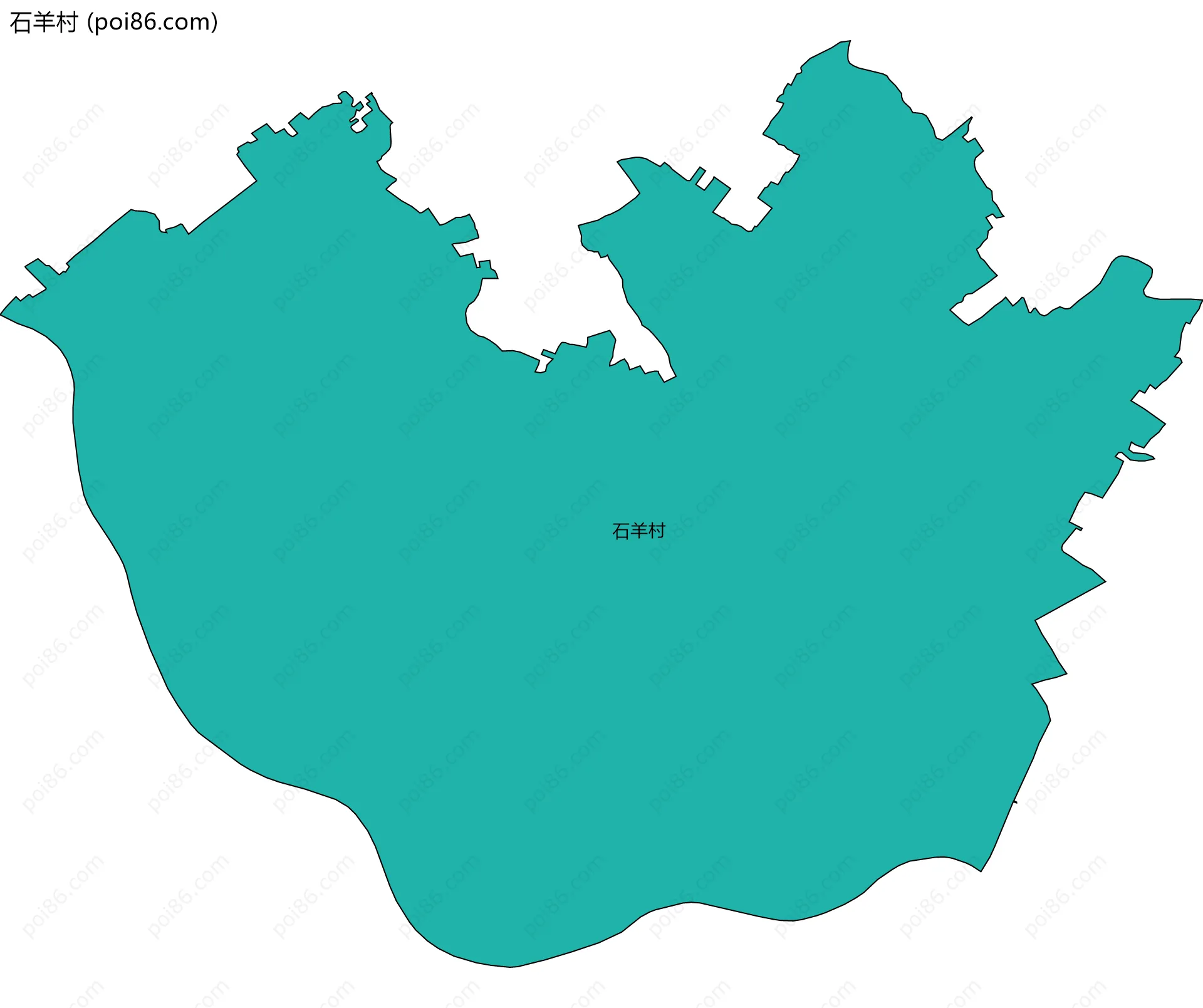 石羊村边界地图