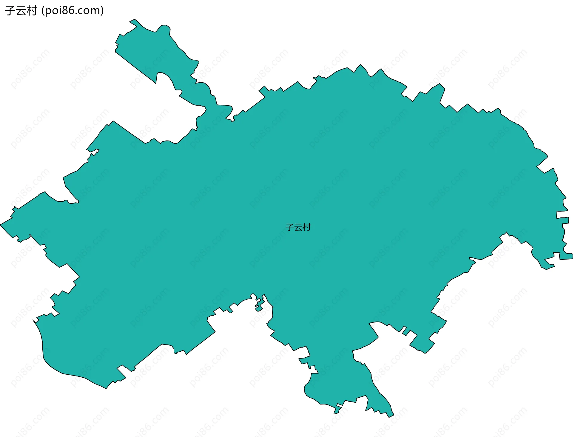 子云村边界地图