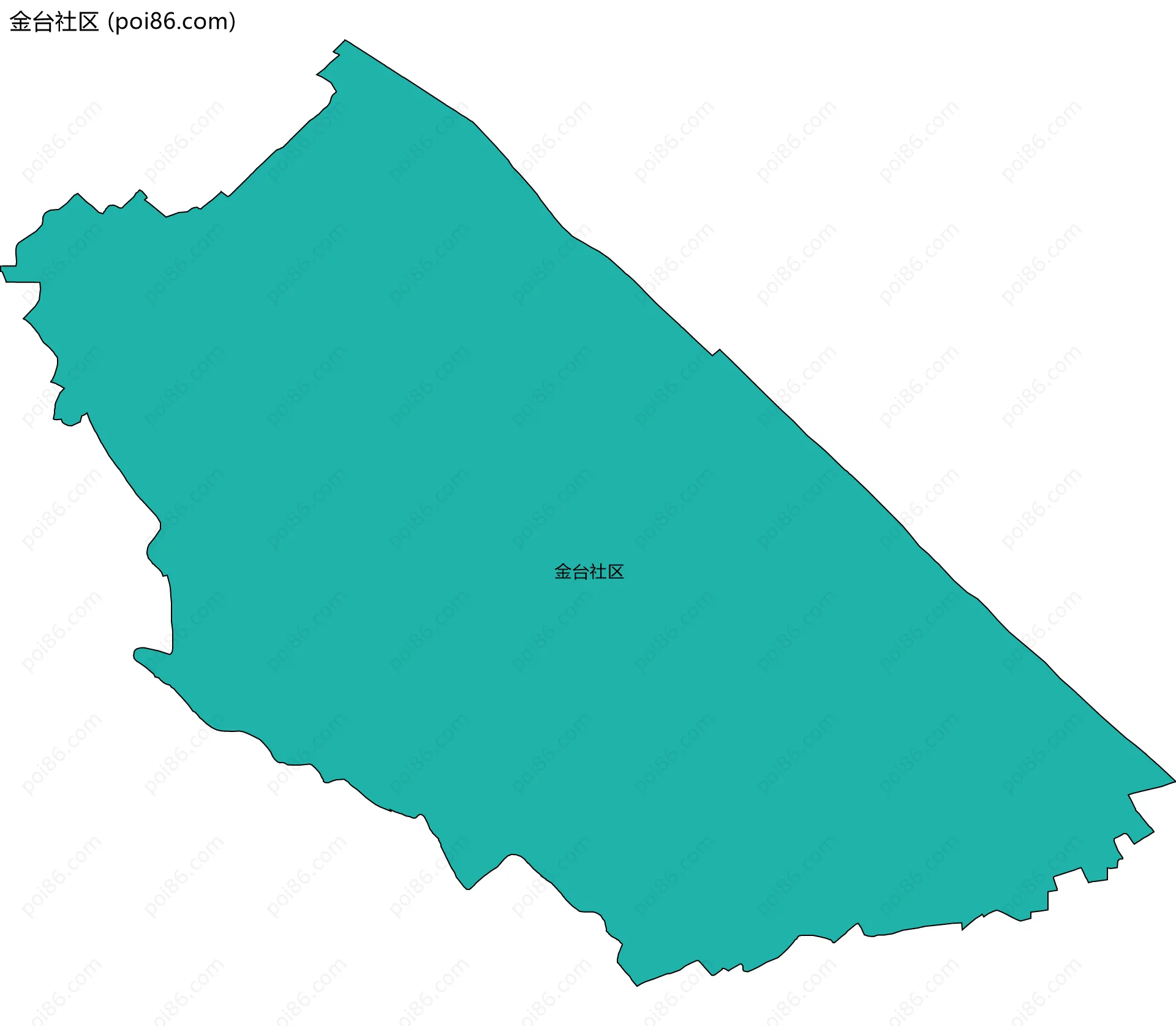 金台社区边界地图