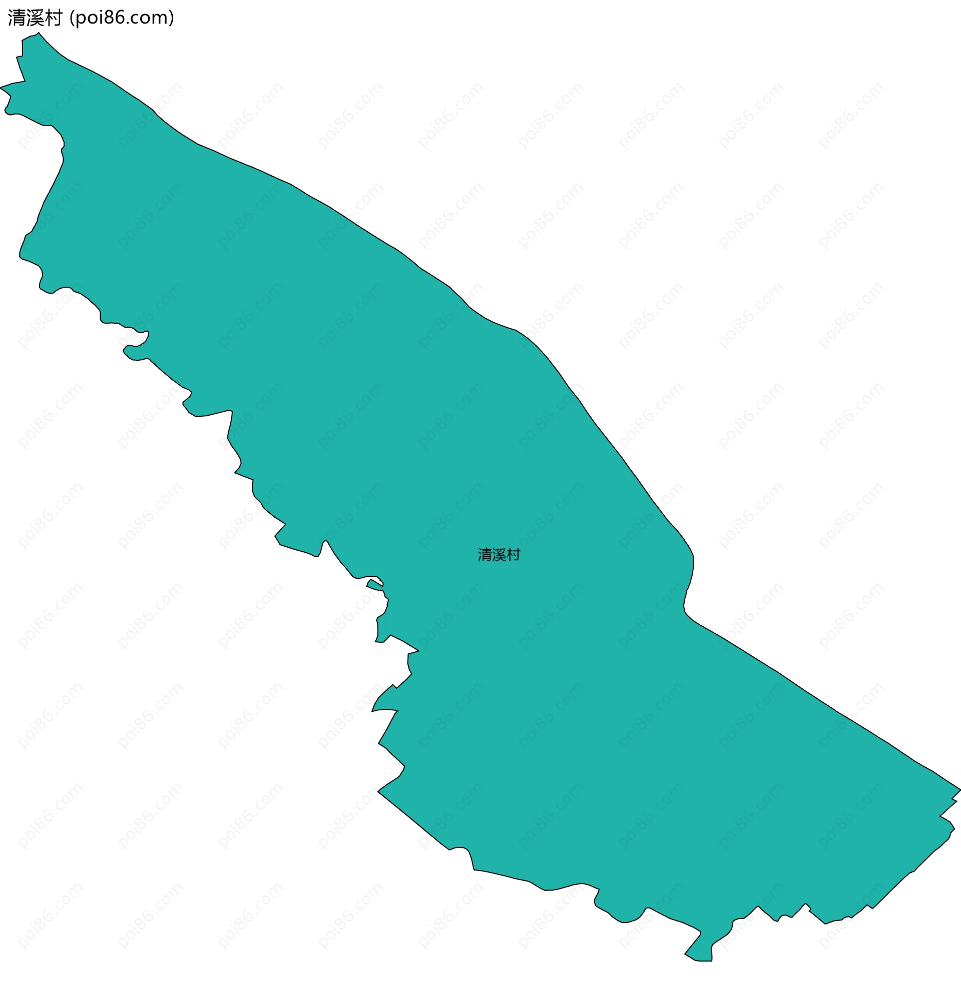 清溪村边界地图