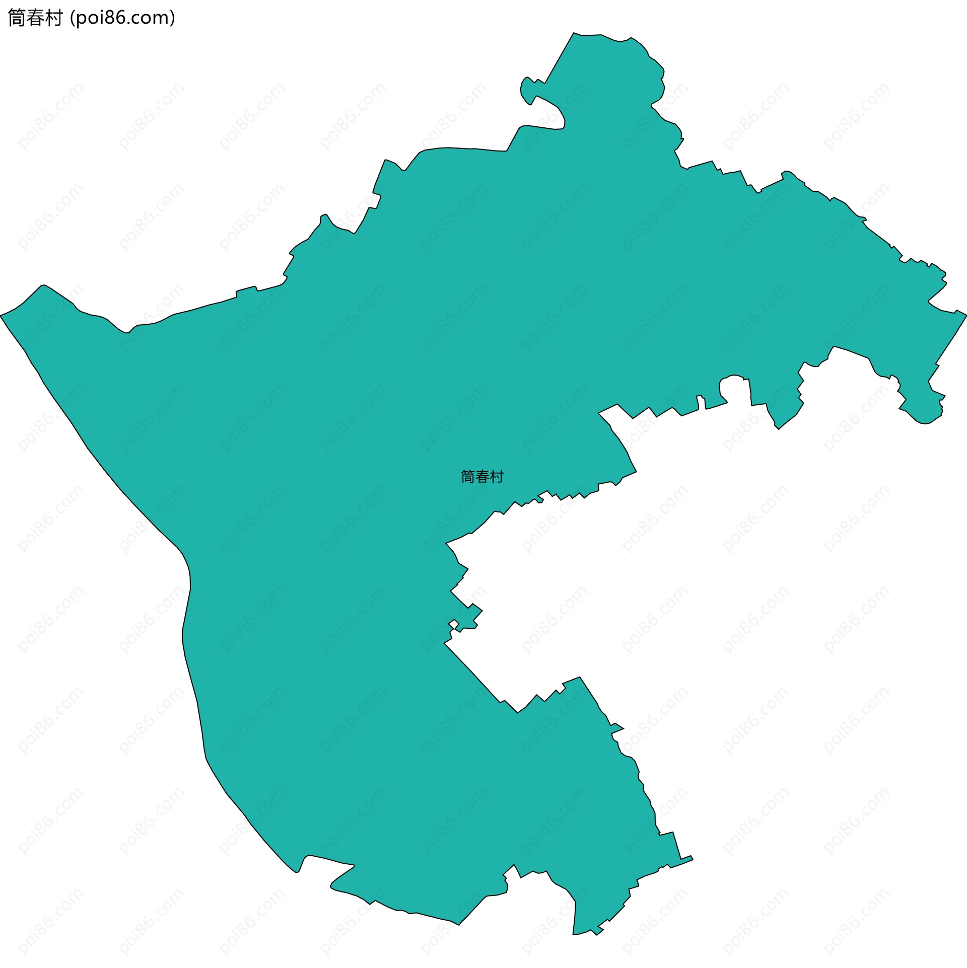 筒春村边界地图