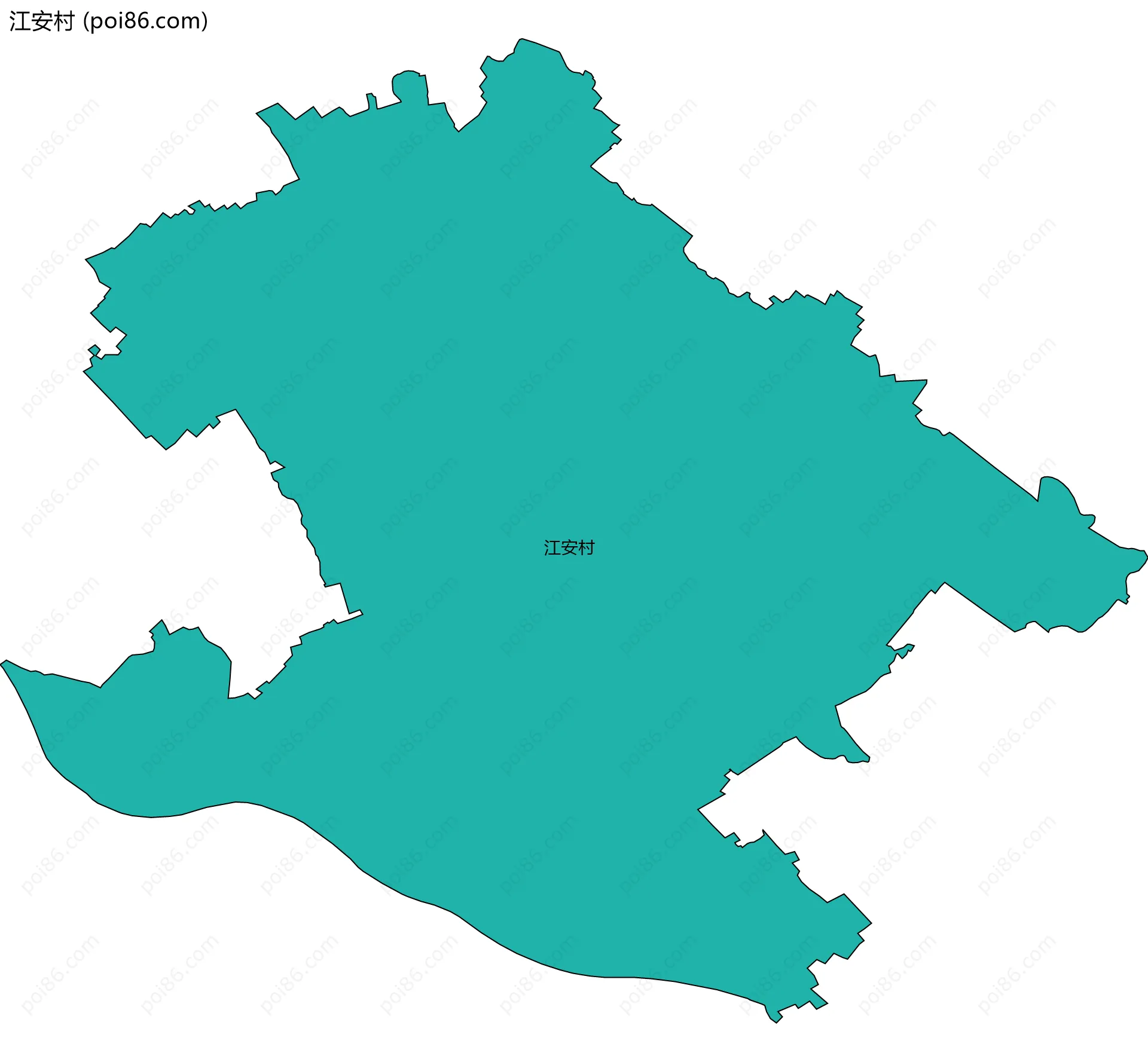 江安村边界地图