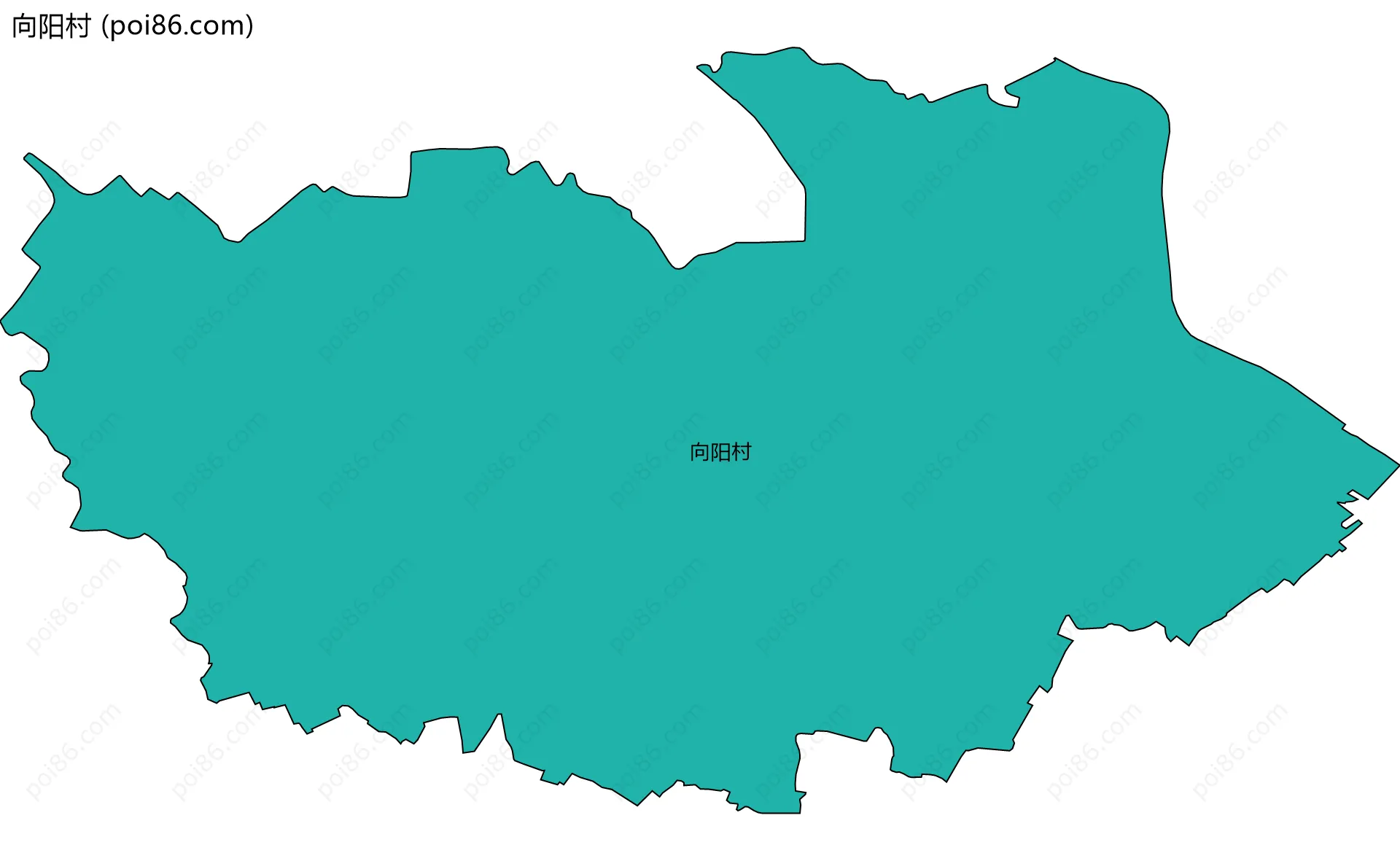 向阳村边界地图