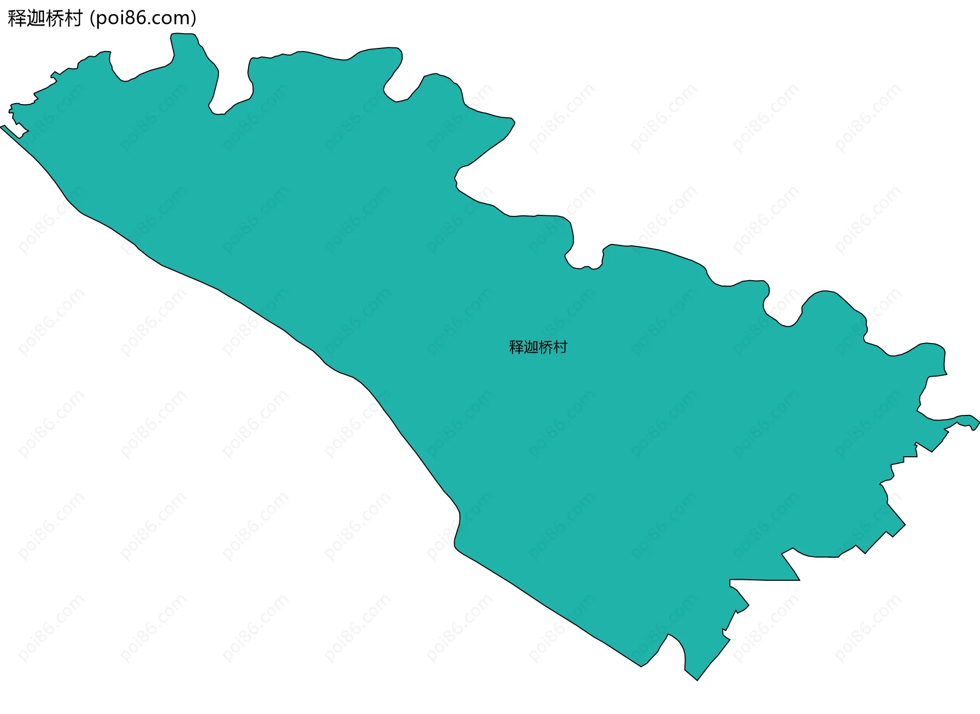 释迦桥村边界地图