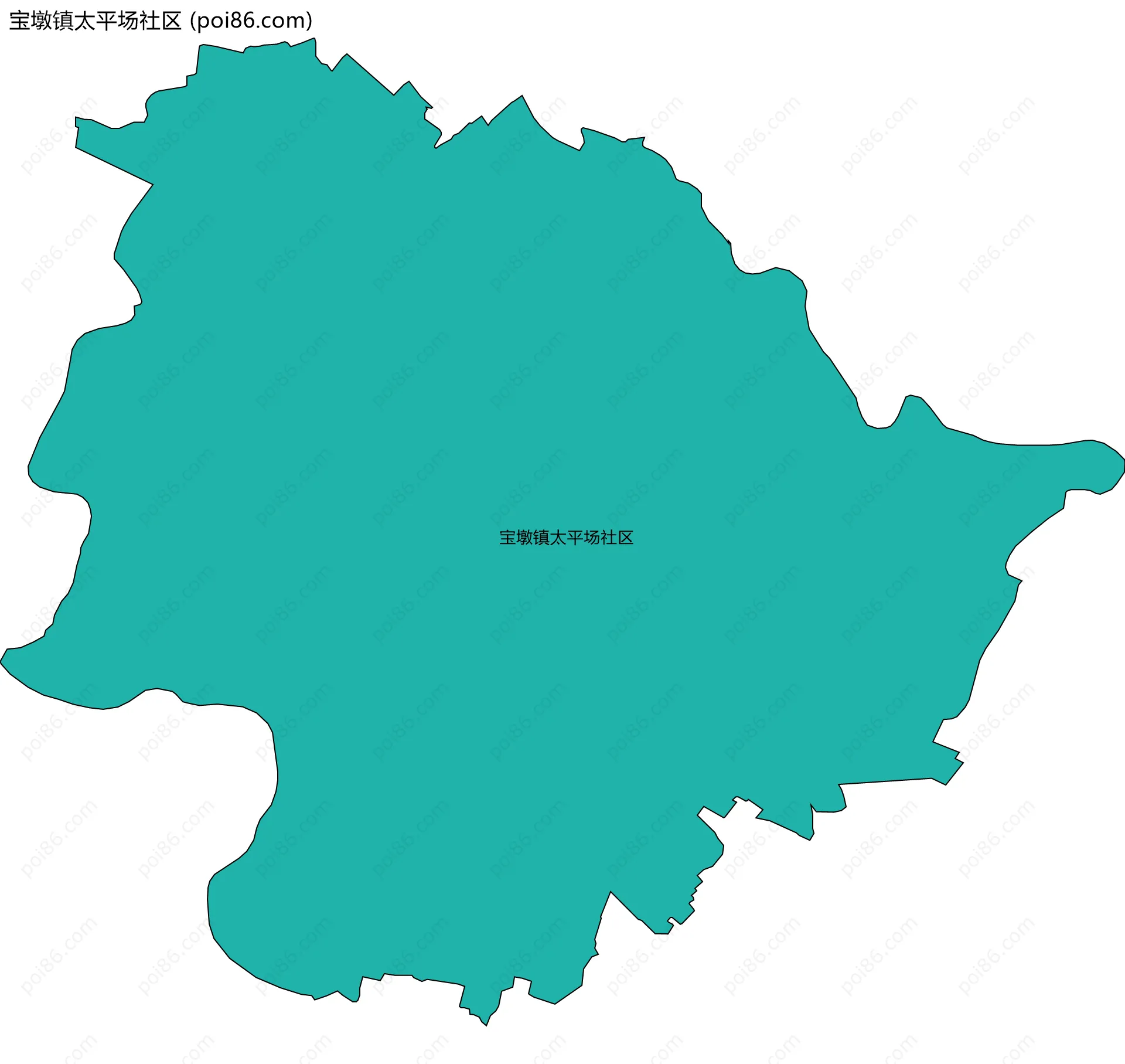宝墩镇太平场社区边界地图