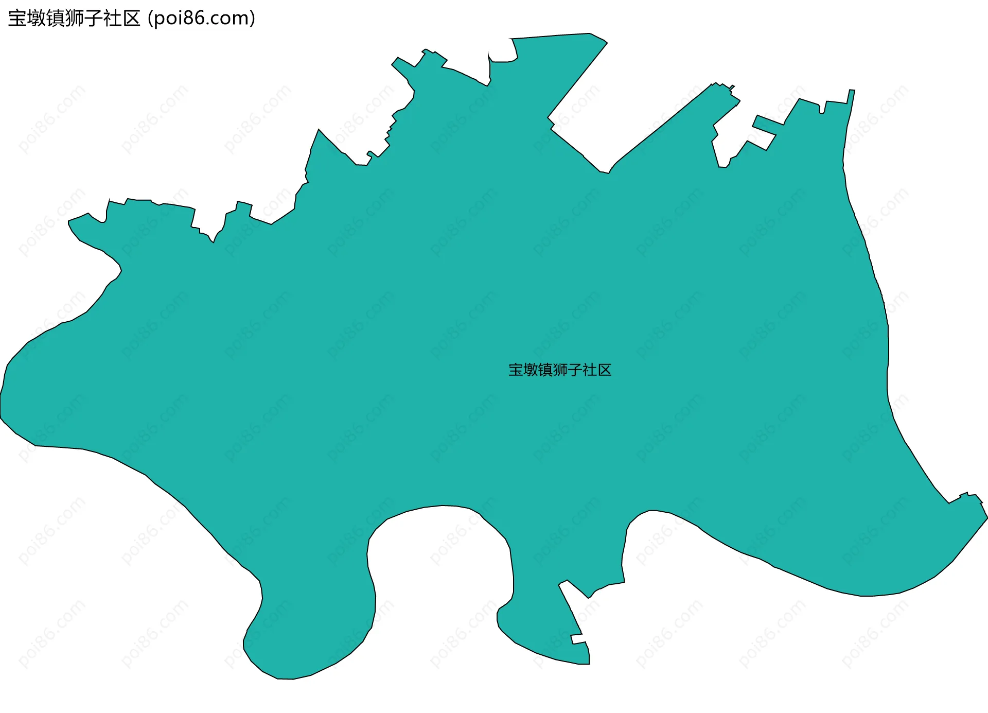 宝墩镇狮子社区边界地图