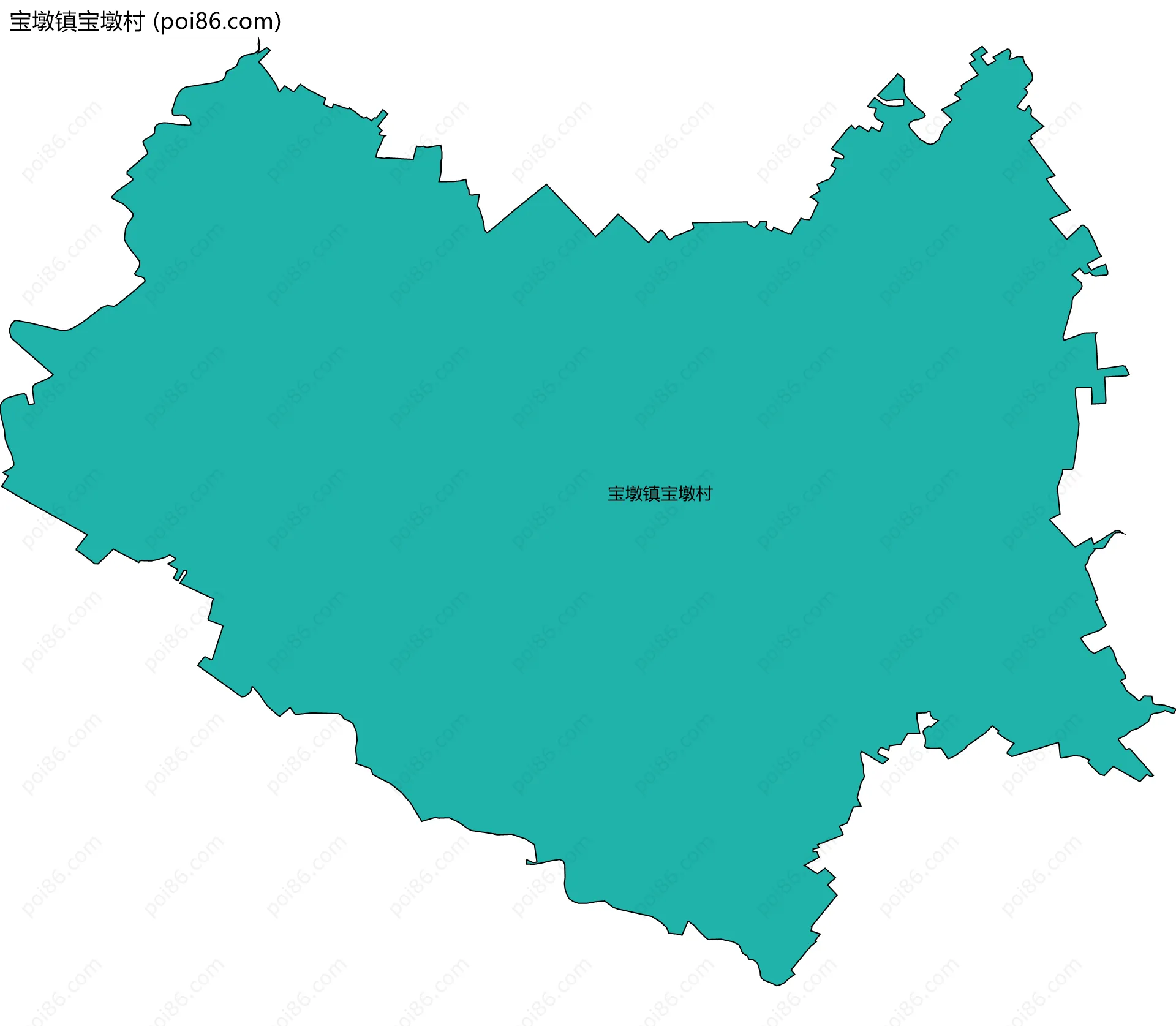 宝墩镇宝墩村边界地图