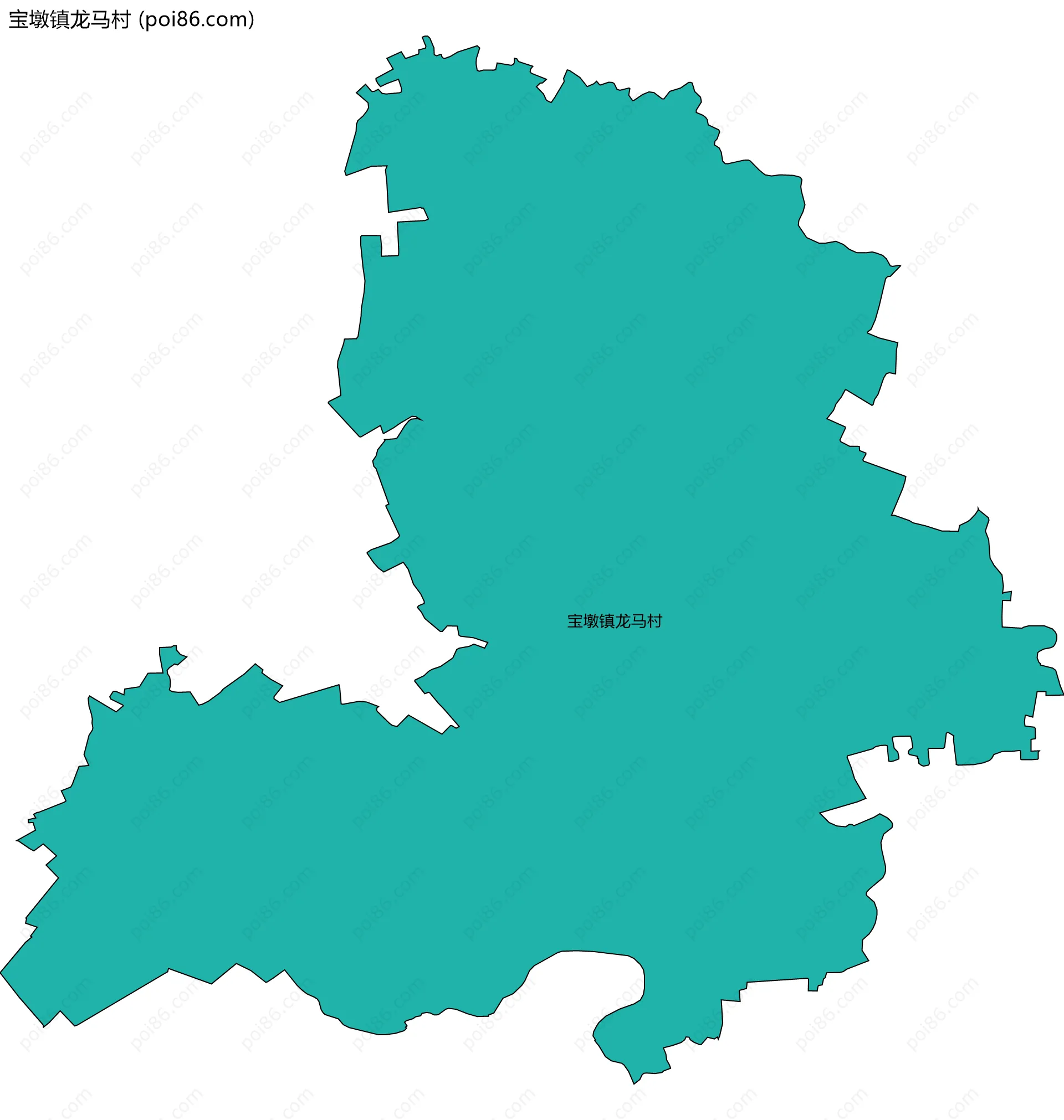 宝墩镇龙马村边界地图